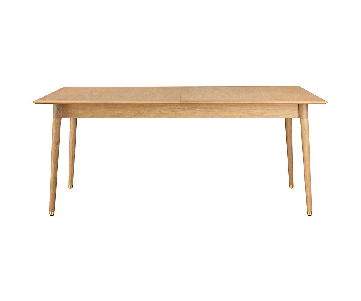 Hendrick Extension Dining Table II - White Oak Solid Wood Expandable Table for Dining Room, Kitchen & Entertaining | Modern Farmhouse Style