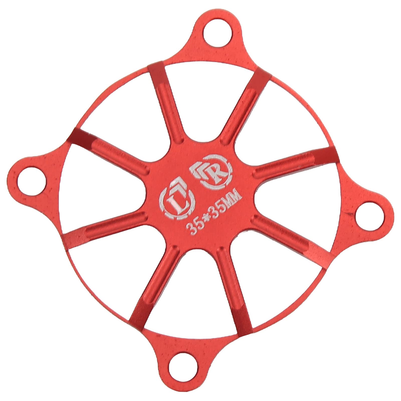 High-Performance Aluminum Alloy RC Cooling Fan Cover | CNC Machined Heat Dissipation Fan for Remote Control Model Cars (Red) | Perfect for Drift Racing & Off-Road RC Vehicles
