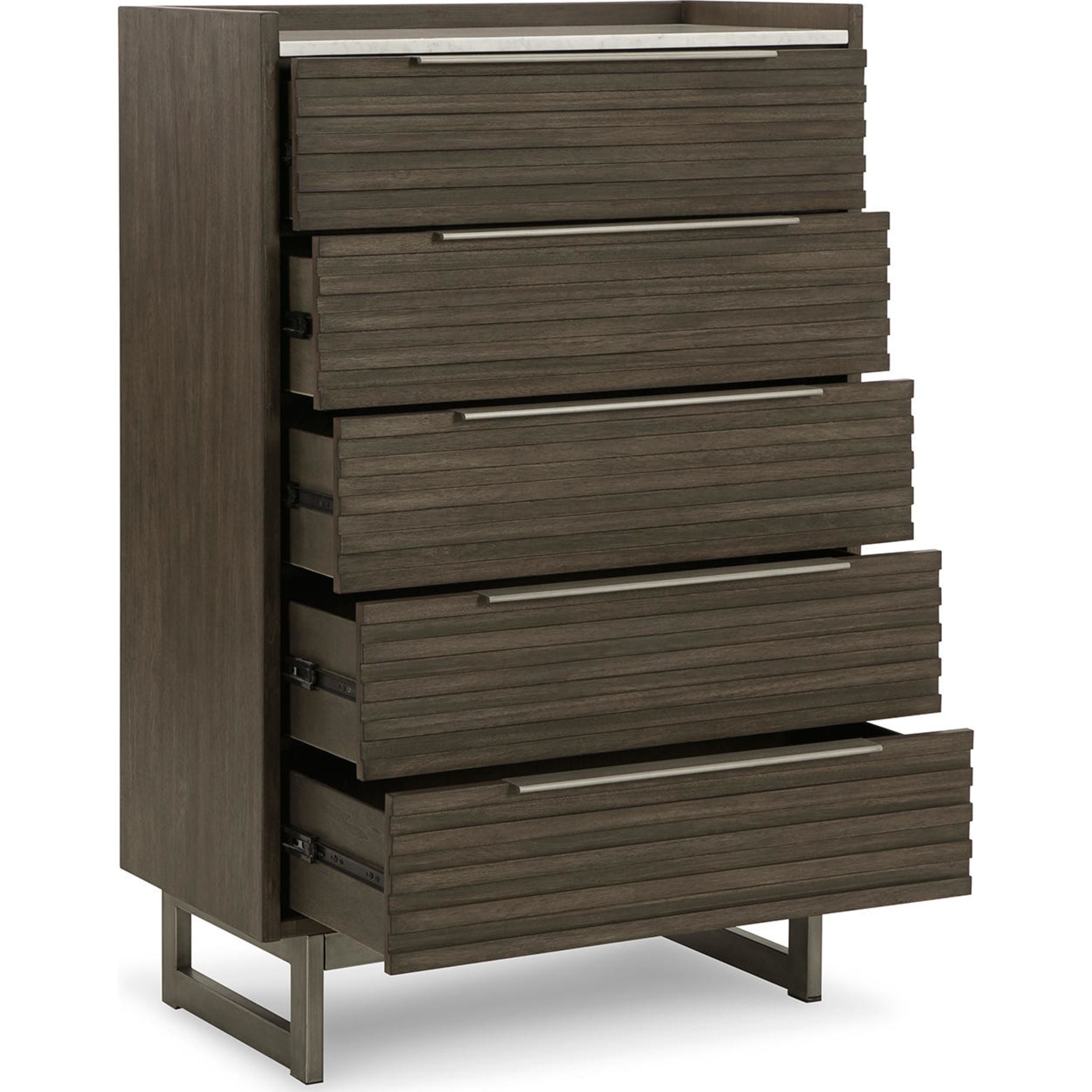 Arkenton Chest - Grayish Brown & White Wooden Storage Box for Home, Office, and Bedroom Organization