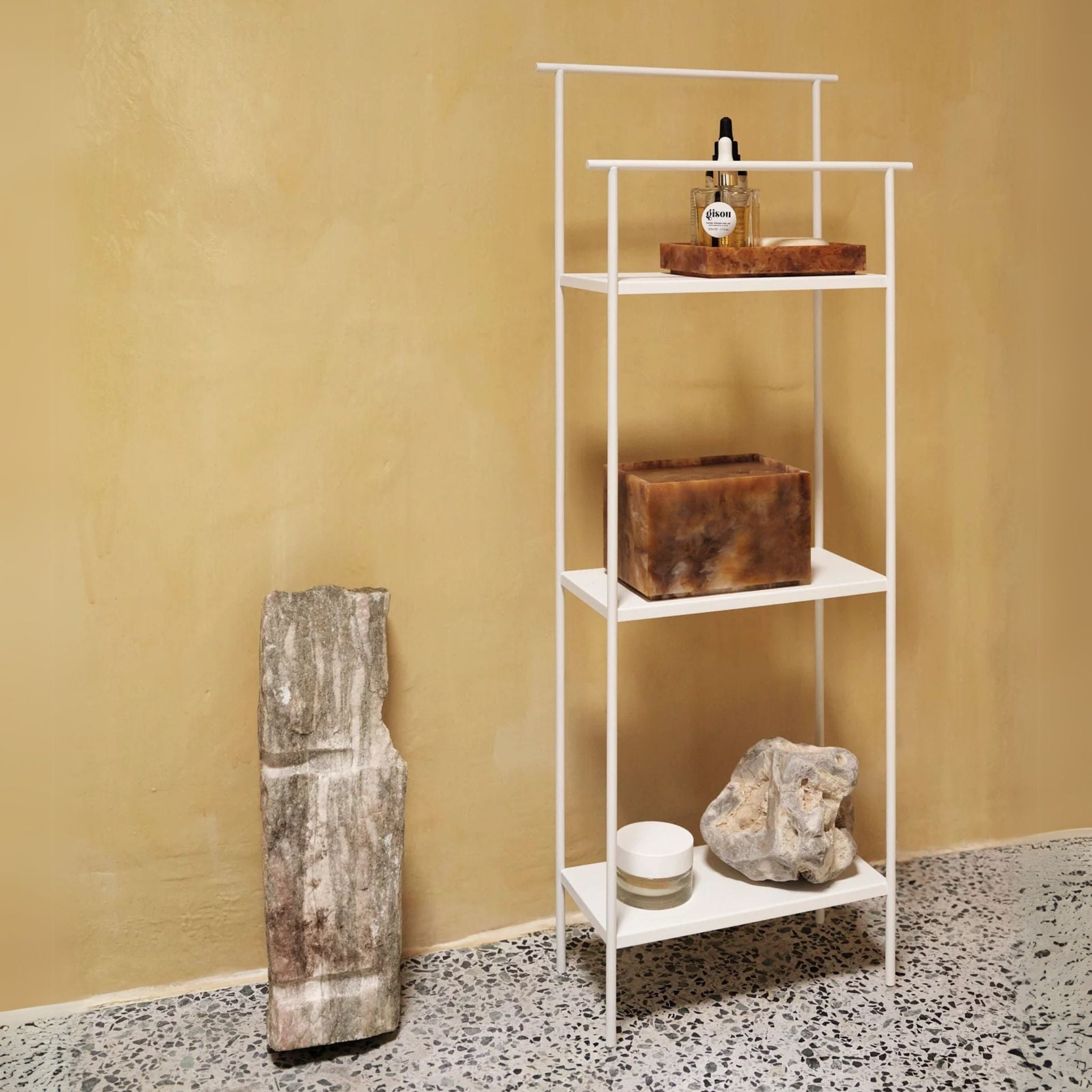 FERM LIVING Dora Shelving Unit - Modern White Wall Shelf for Living Room, Bedroom & Office Storage | Stylish Home Decor Organizer