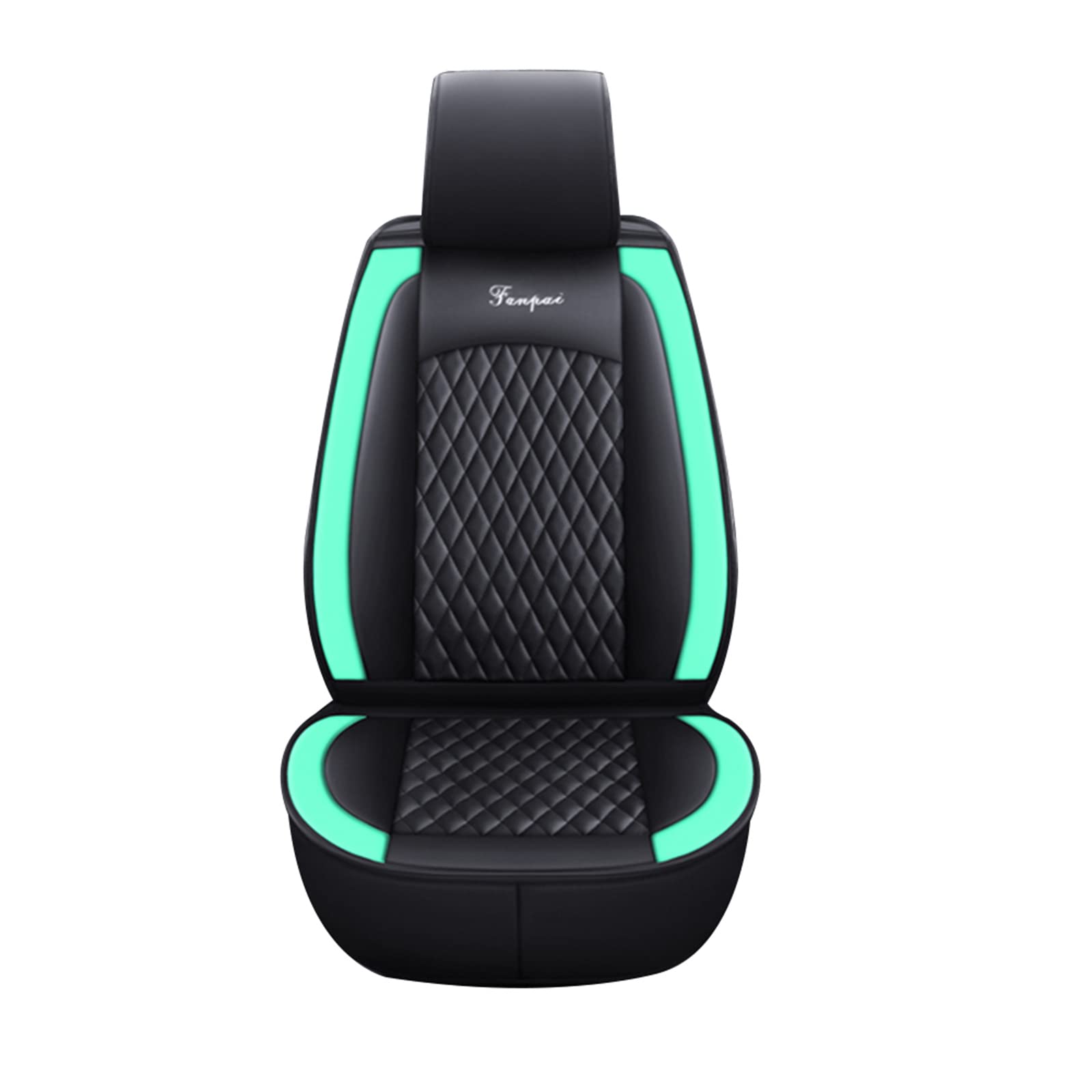Waterproof Leather Car Seat Covers Full Set for Kia Optima Plug-in Hybrid 2017-2020 - Front & Rear Seat Protectors, Automotive Cushions (Black Green, CT08) - Perfect for Daily Commuting, Road Trips & Family Protection