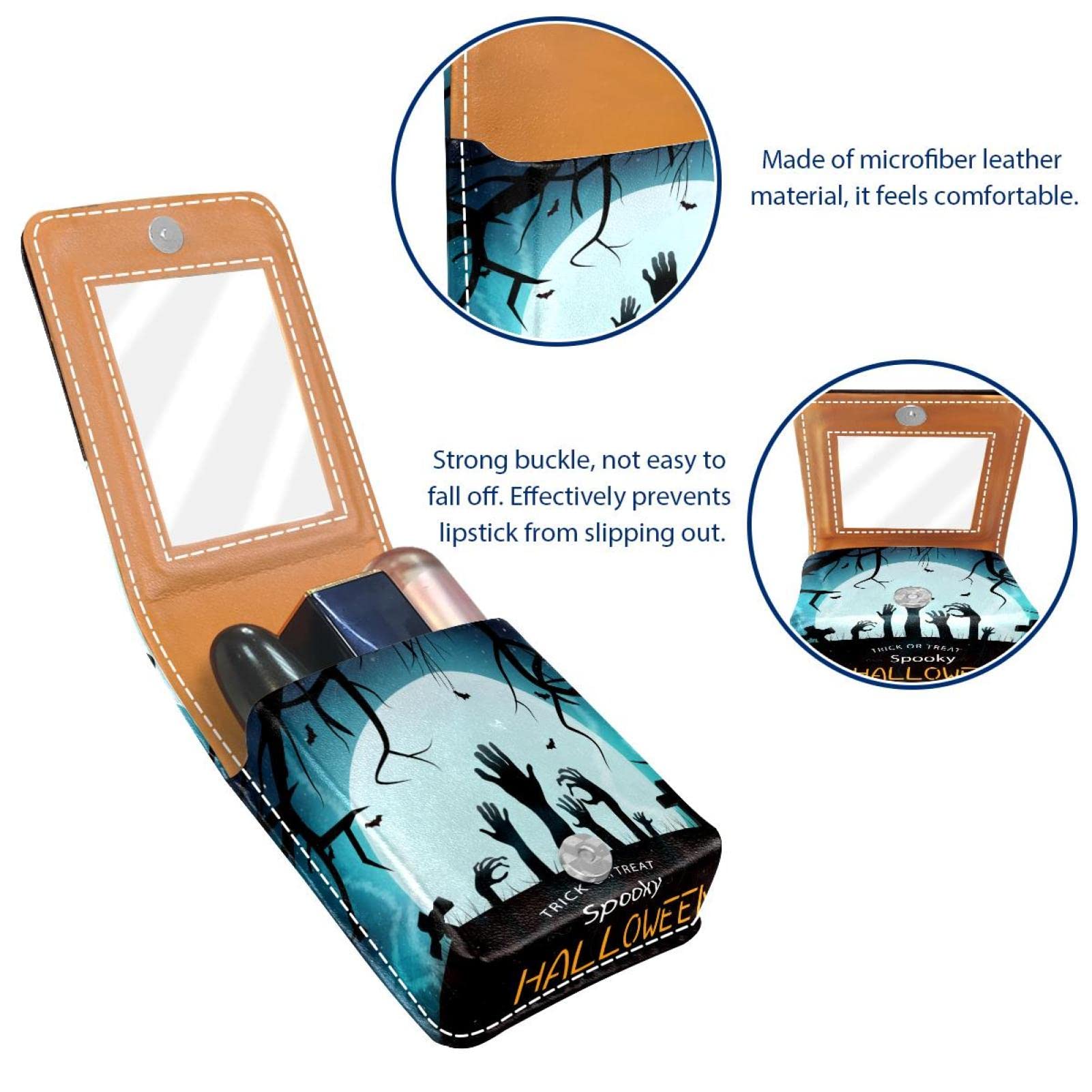Personalized Lipstick Case - Portable Makeup Bag & Cosmetic Pouch Organizer for Lipsticks, Makeup Brushes, Travel Essentials | Perfect for Halloween Trick or Treat, Cosplay, Daily Makeup Storage & Travel Accessories