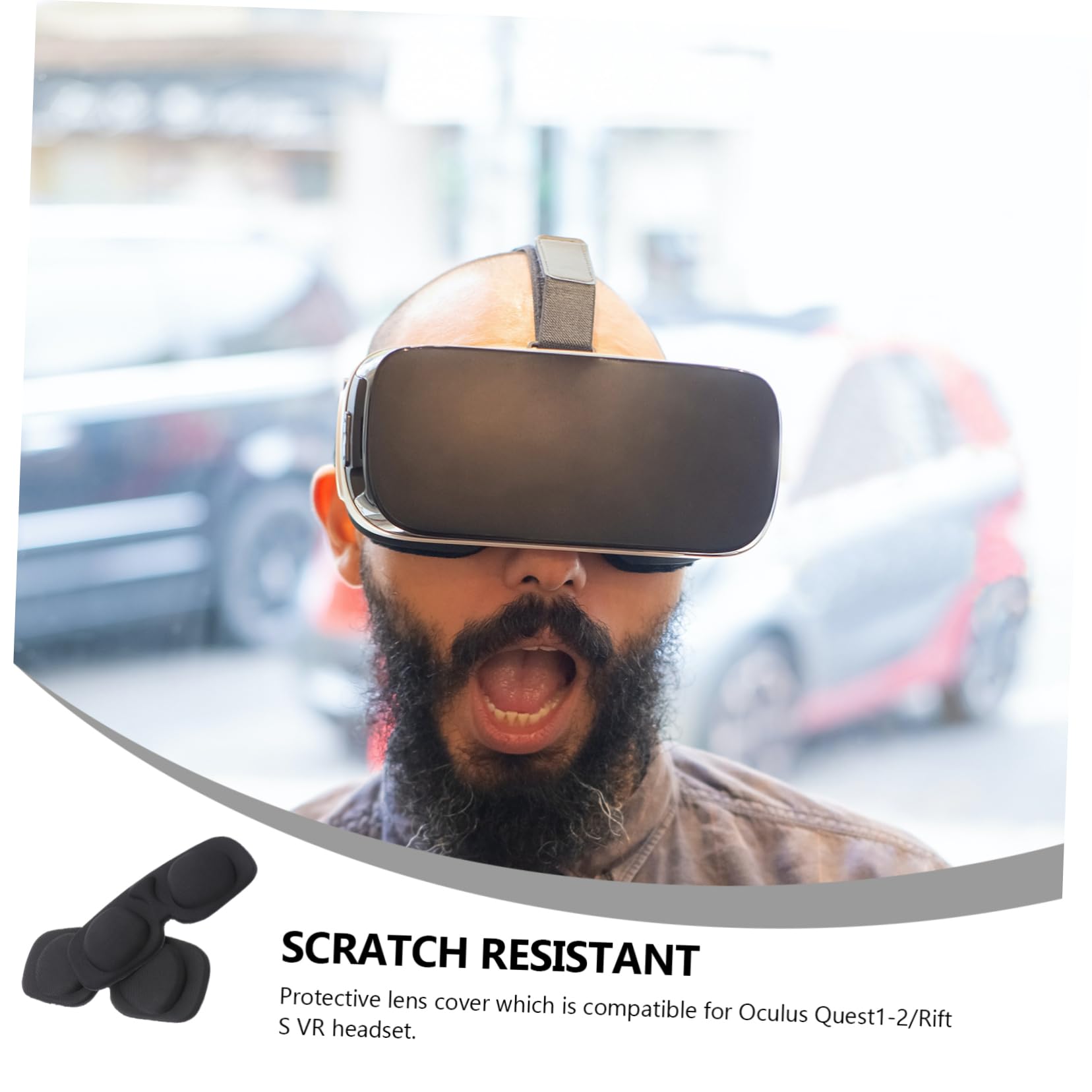 OSALADI Set of 2 VR Lens Covers for Oculus Rift S - Lightweight Scratch-Resistant Protective Cases | Perfect for Travel, Storage & VR Headset Protection