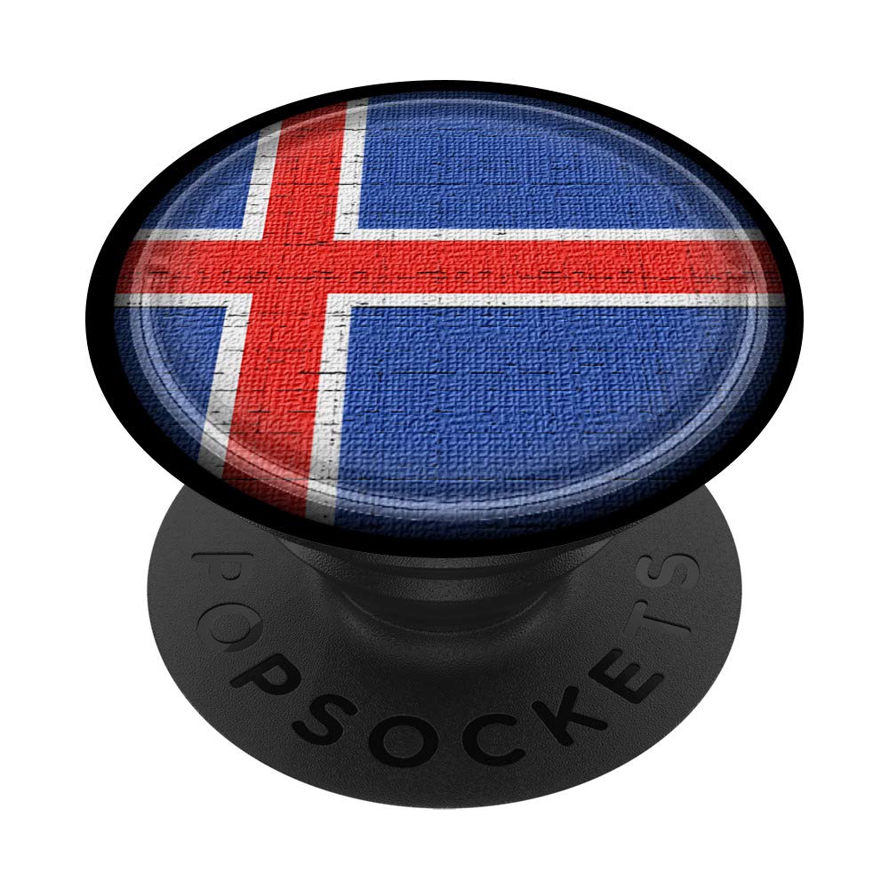Icelandic Flag PopSockets Phone Grip & Stand - Expandable Phone Holder for iPhone, Samsung & Tablets - Perfect for Travel, Photography & Everyday Use