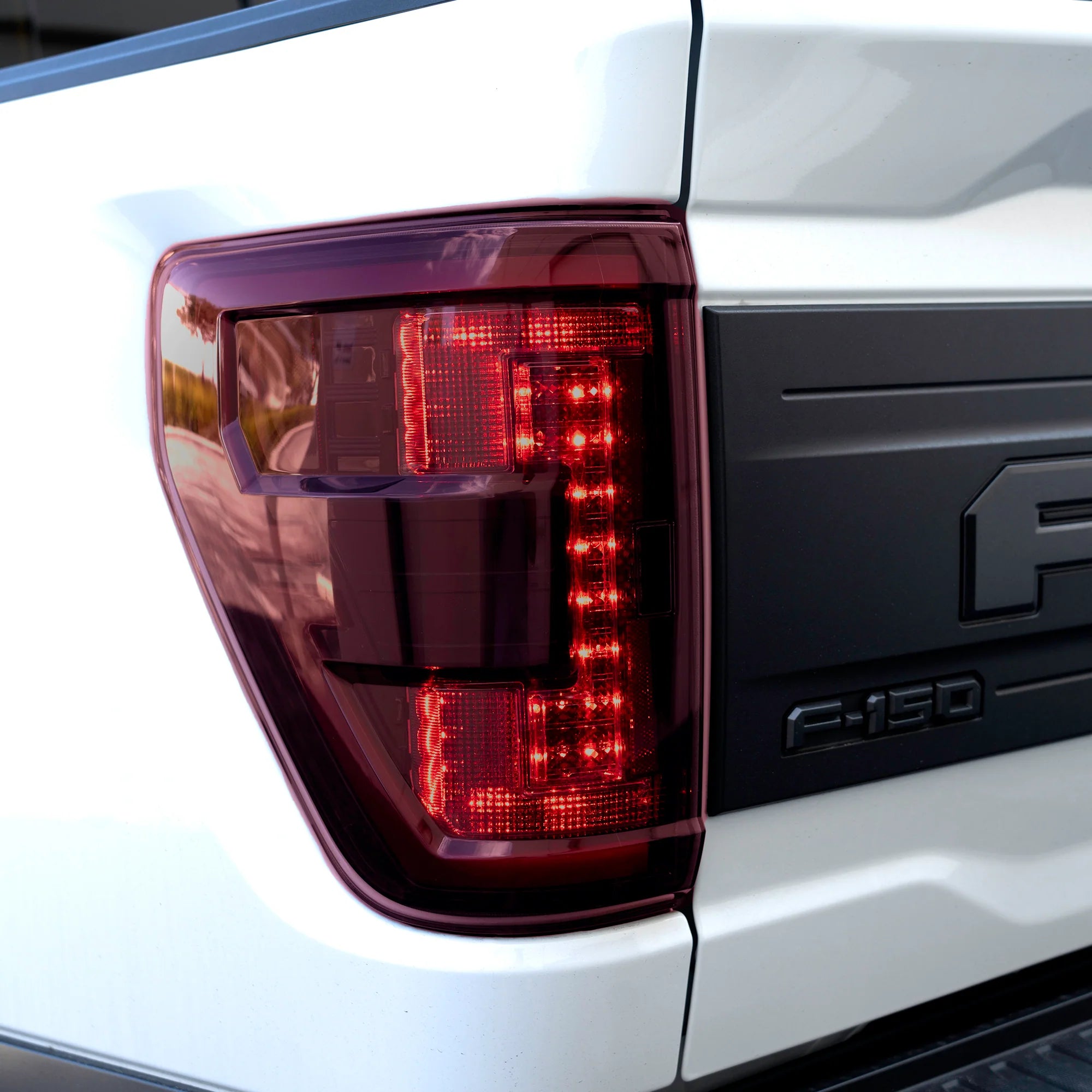 Ford F150 & Raptor 2021-2023 OLED Tail Lights with Red Lens - Direct Replacement for OEM Halogen Style with Blind Spot Warning System & Startup Light Sequence - Perfect for Off-Roading & Night Driving