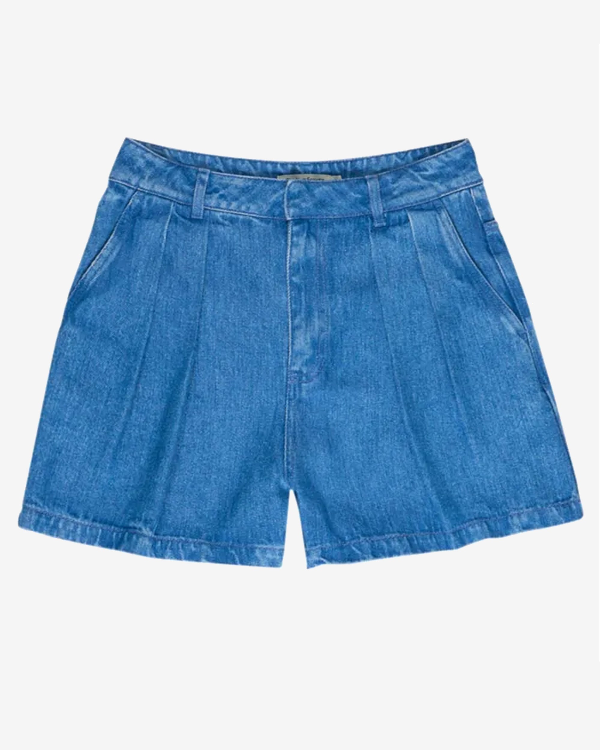 The New Society Micenas Denim Shorts - Women's High Waisted Distressed Denim Shorts for Summer | Perfect for Casual Outfits, Beach Vacations & Music Festivals