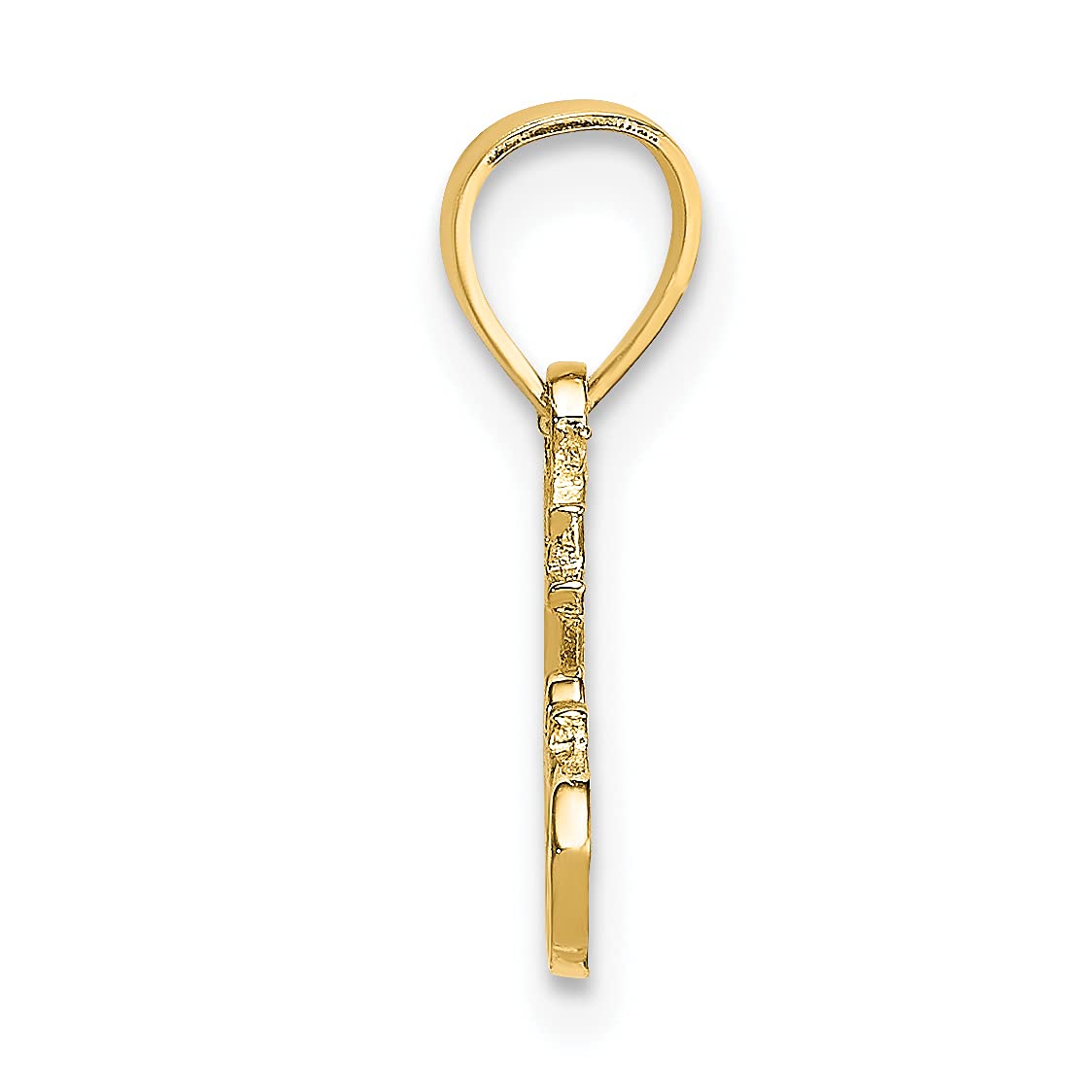 14K Yellow Gold Polished Engraved 