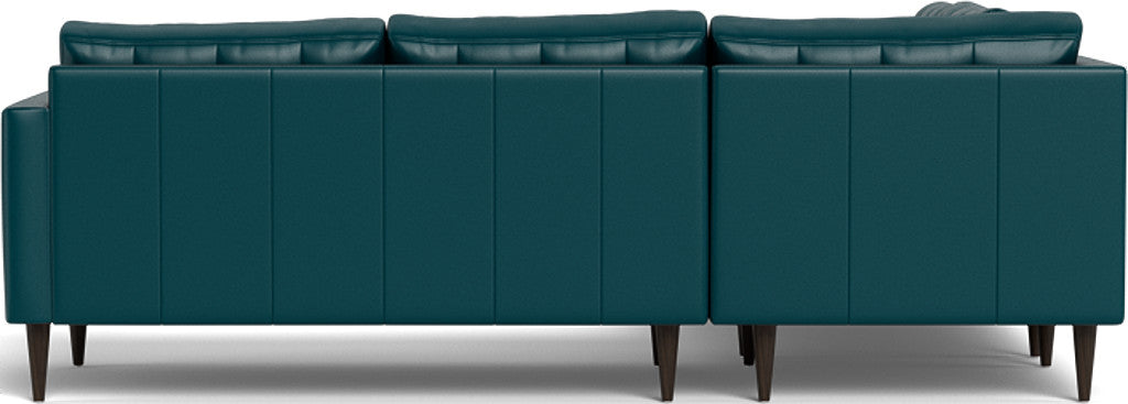 Wallace 102 Genuine Leather Corner Sectional Sofa - Modern L-Shaped Couch for Living Room, Family Room & Home Theater