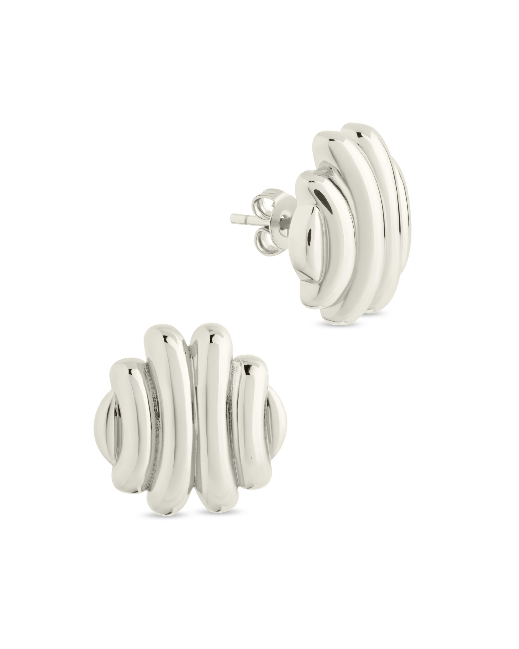 Rudy Textured Studs Earrings for Women - Trendy Punk Gothic Jewelry for Parties, Concerts & Everyday Wear