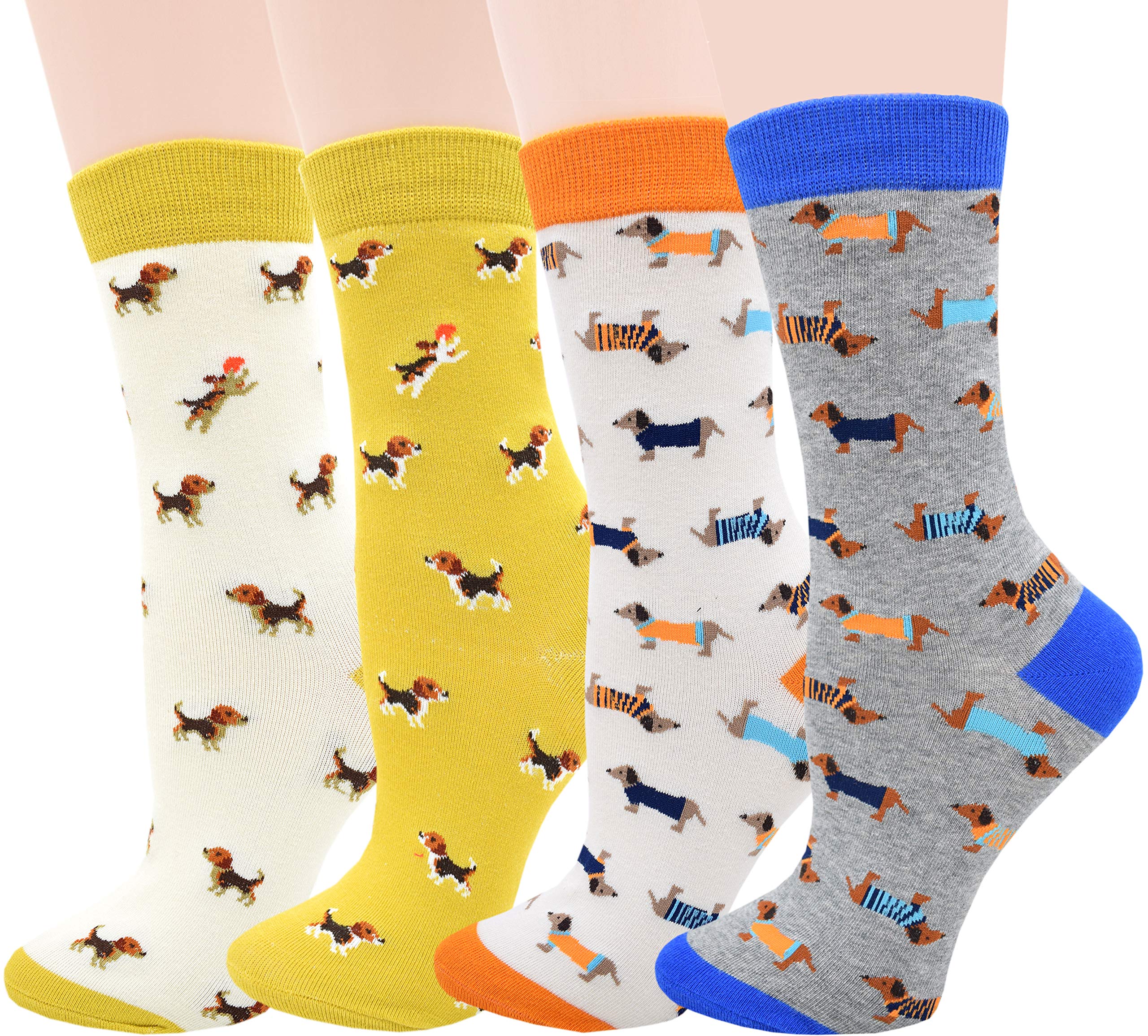 Cute Cartoon Animal Pattern Crew Socks for Women & Girls - Soft Cotton Novelty Fun Socks - Perfect for Gifts, Cosplay, and Daily Fashion Outfits