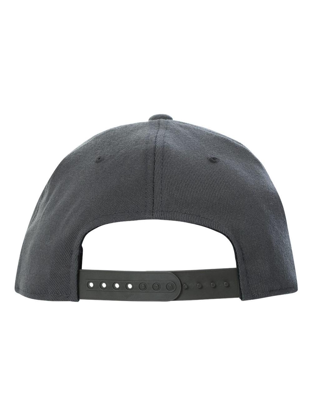 Flexfit 110F Wool Blend Flat Bill Snapback Cap - Dark Grey Adjustable Hat for Men & Women | Perfect for Outdoor Activities, Sports & Casual Wear