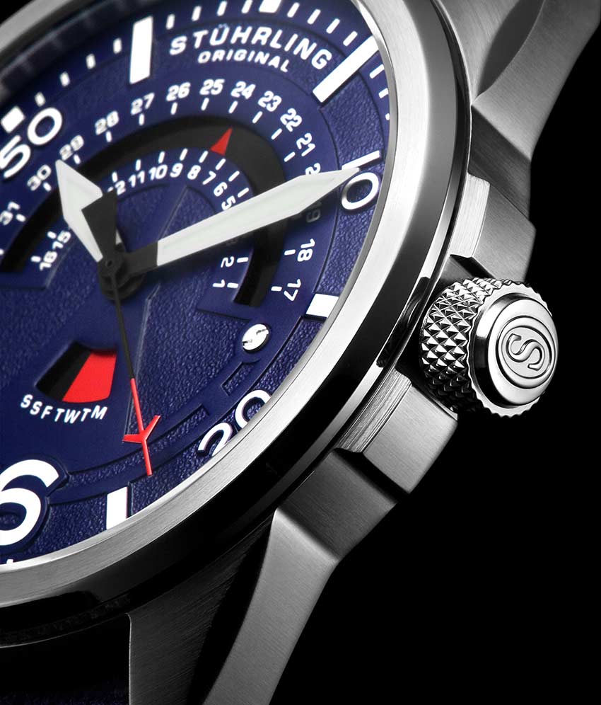 Men's Aviator 452 Quartz 44mm Stainless Steel Watch - Classic Pilot Style for Aviation Enthusiasts & Everyday Wear