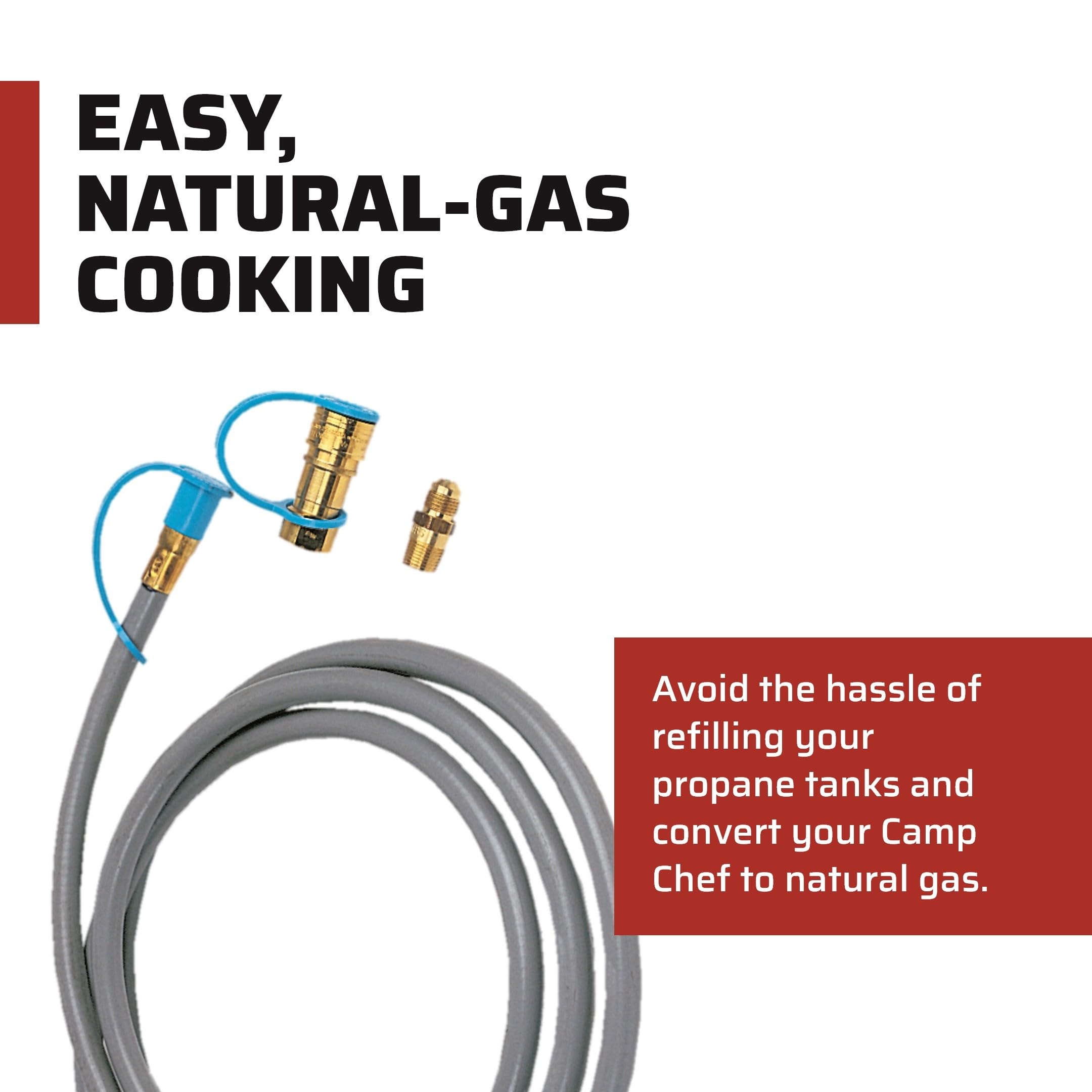Camp Chef NGKIT Natural Gas Conversion Kit - Compatible with Camp Chef Stoves & Grills - Easy Installation for Outdoor Cooking, Backyard BBQs, and Camping Trips