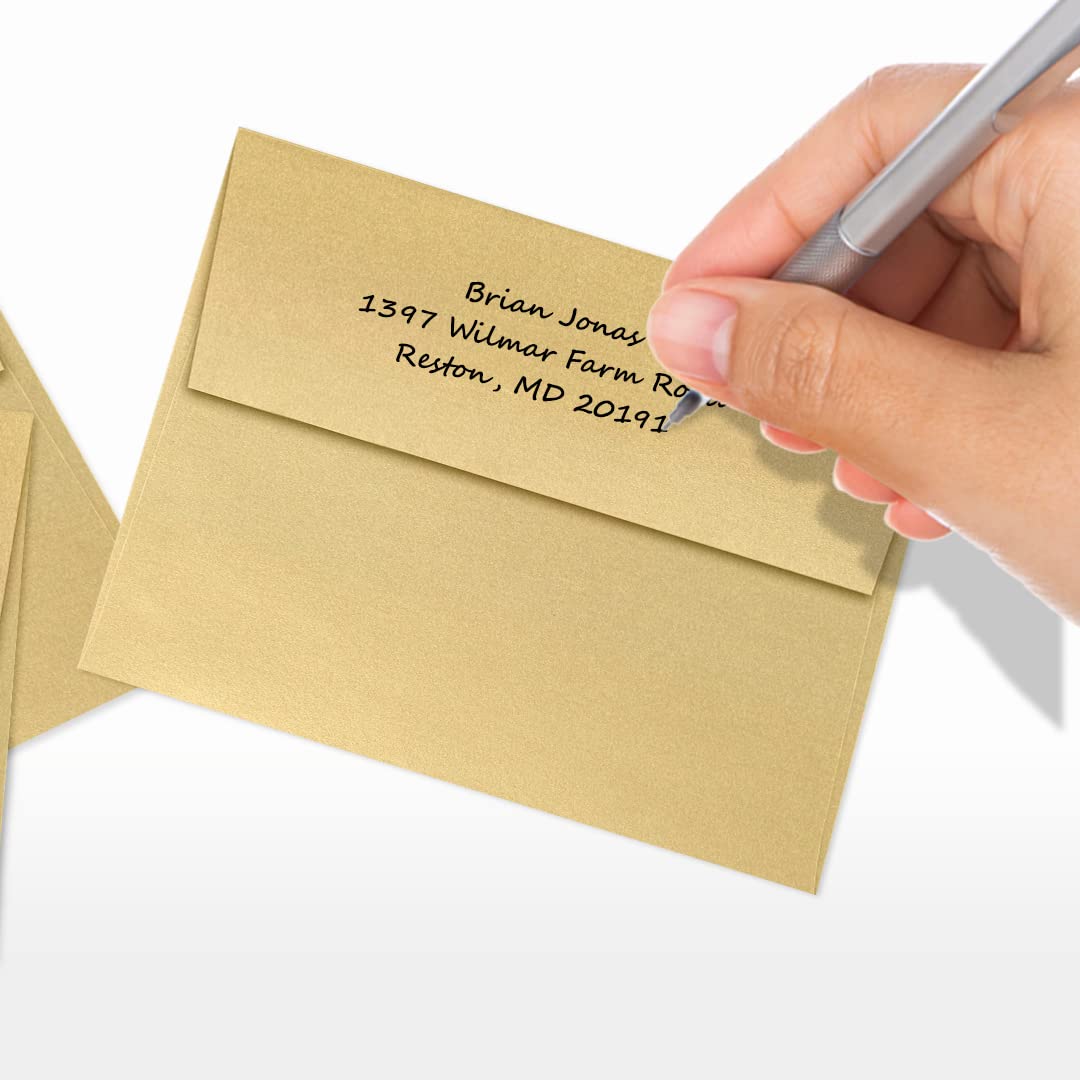 A2 Peel & Press Invitation Envelopes - Blonde Metallic (4 3/8