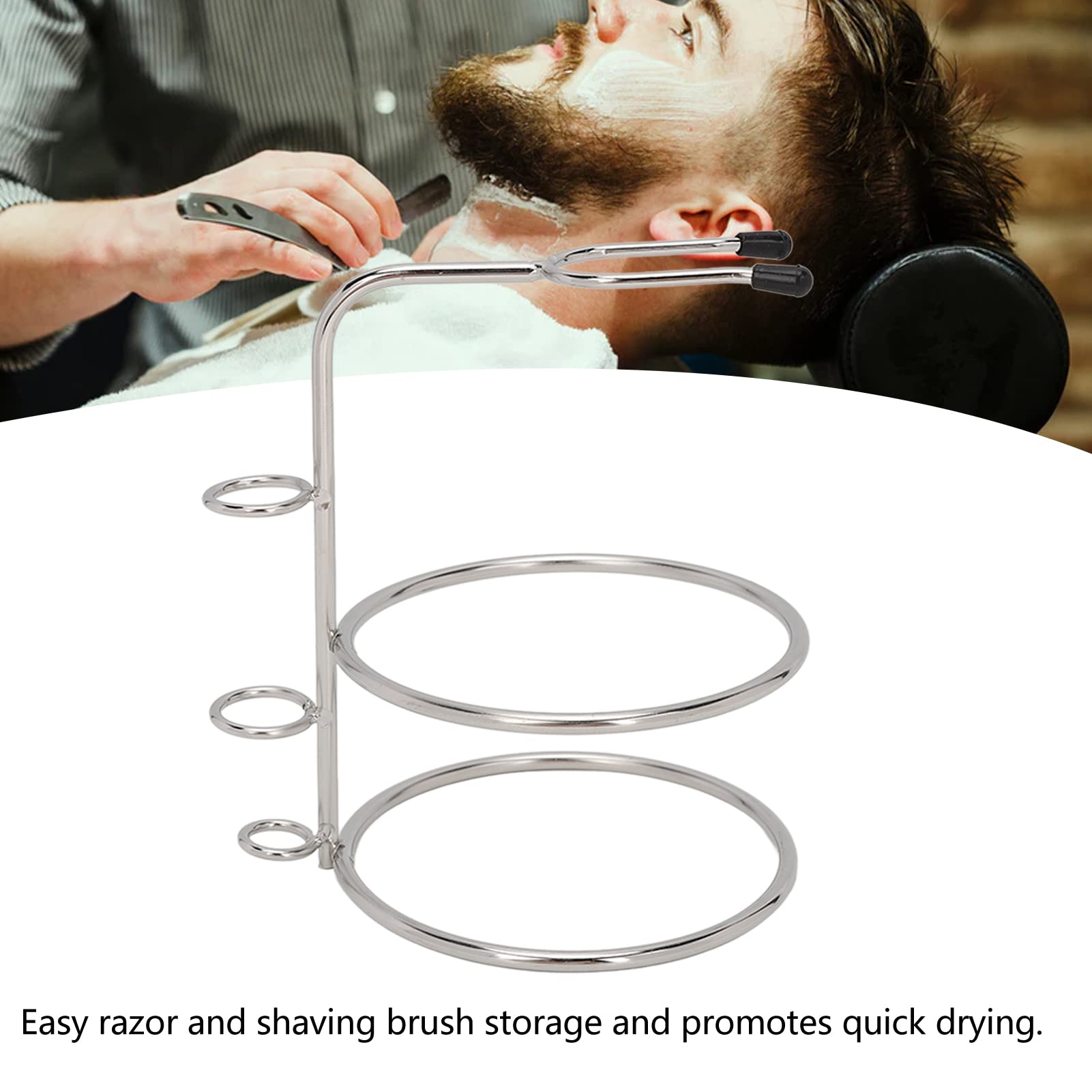 Premium Shaving Brush Stand - Durable Safety Holder for Men's Grooming | Bathroom Organizer & Stylish Home Decor Gift for Him