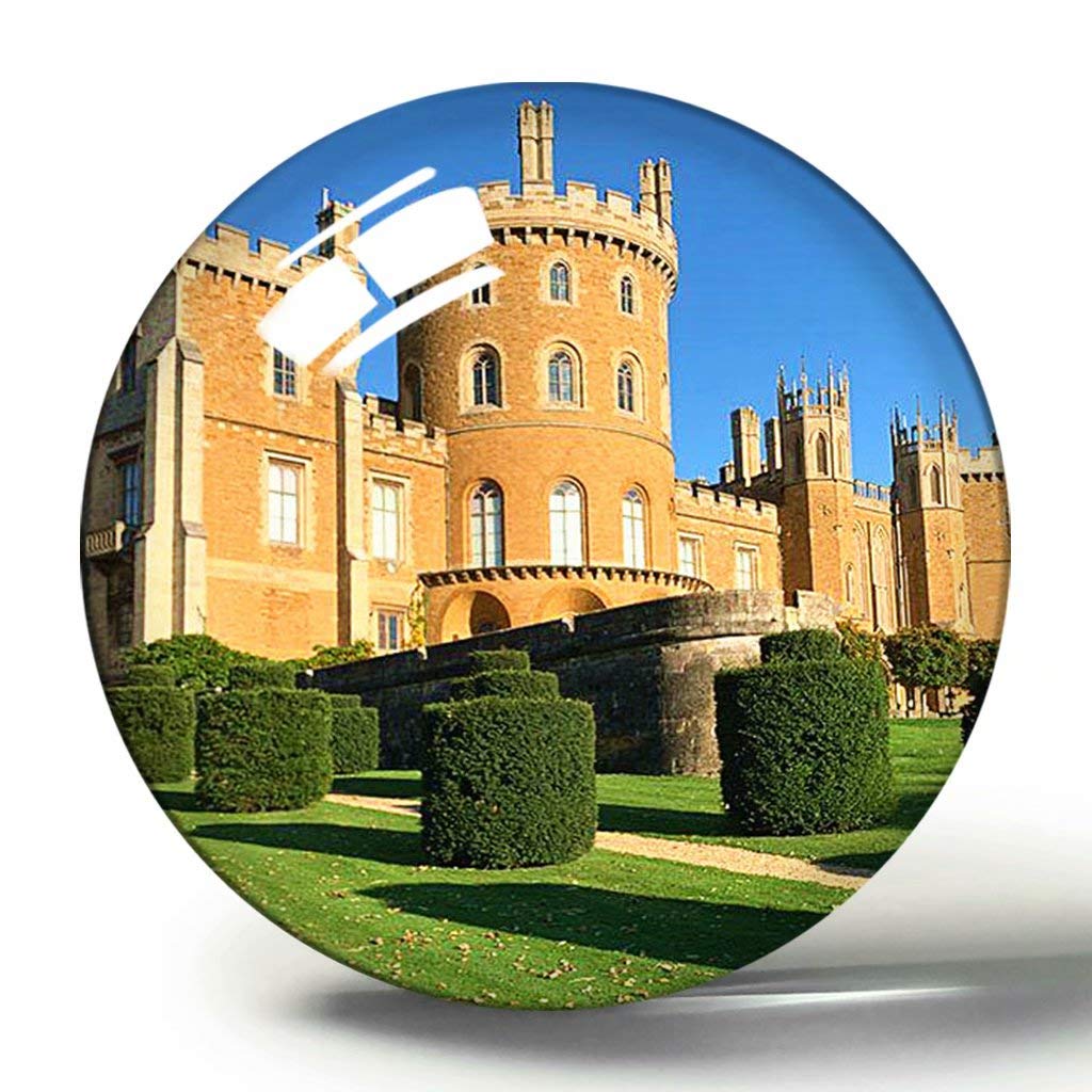 England Belvoir 3D Fridge Magnet Souvenir - Crystal Circle Refrigerator Magnet for Travel Gifts & Home Decor (Perfect for Collectors, Tourists & Kitchen Organization)