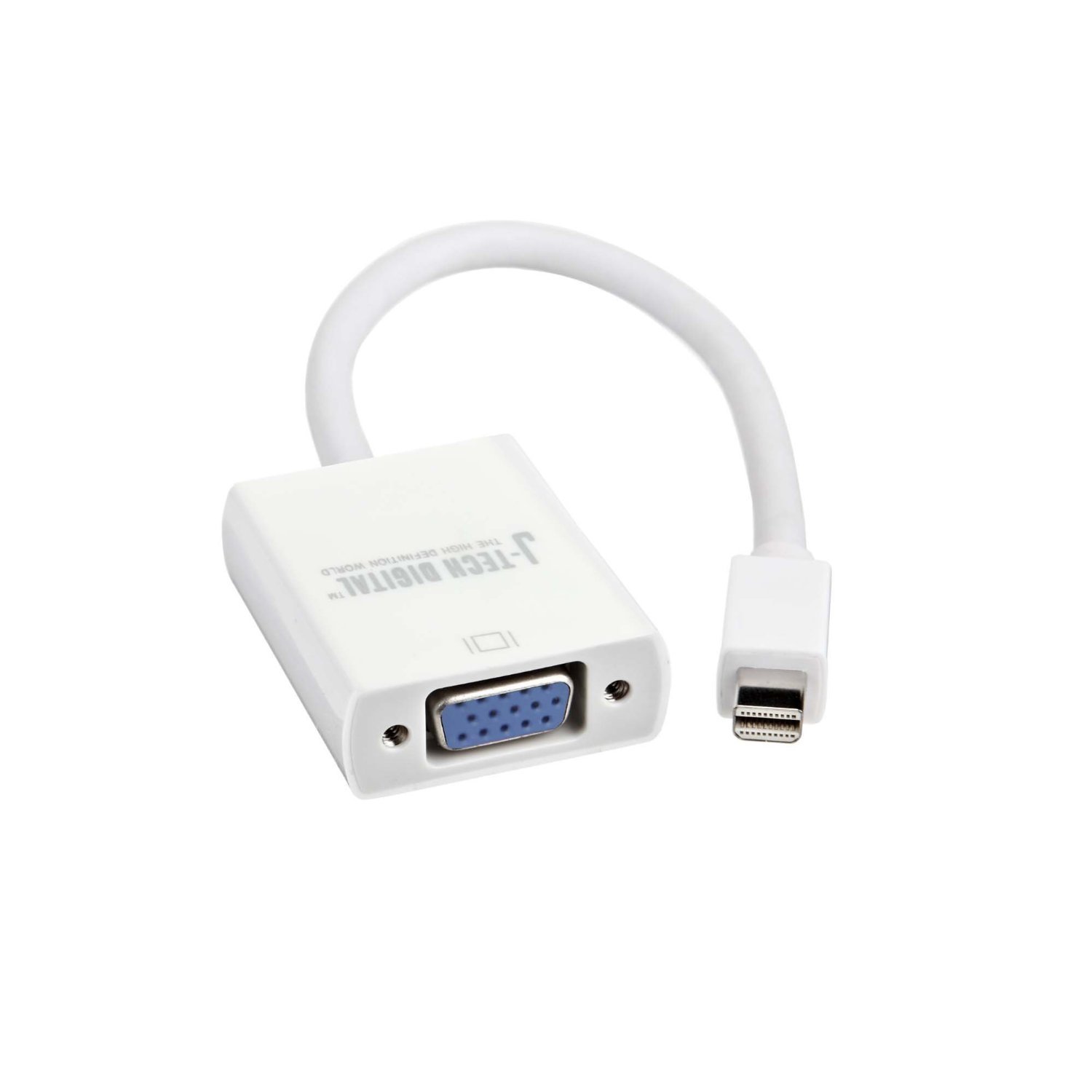 J-Tech Digital Mini DisplayPort to VGA Adapter (Female) - Compatible with MacBook, MacBook Pro, iMac, MacBook Air & Mac Mini - Perfect for Presentations, Home Office & Multi-Monitor Setup