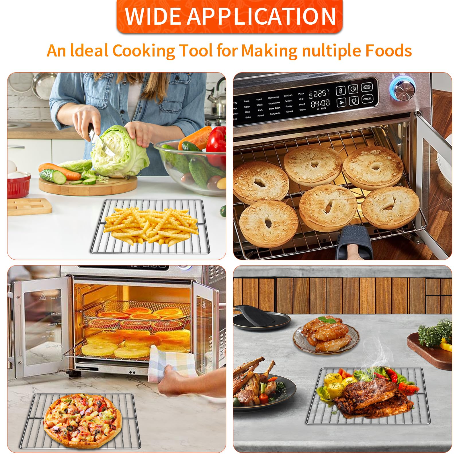 Stainless Steel Grill Rack for Emeril Lagasse 26 QT Extra Large Air Fryer - 12.5