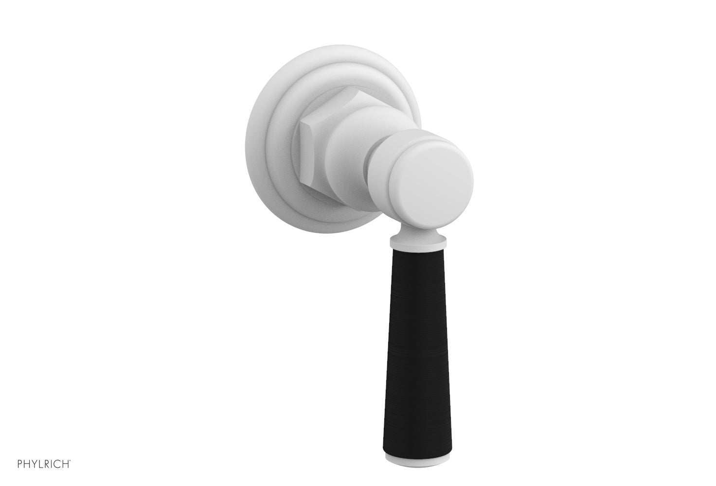 HEX TRADITIONAL/HENRI Volume Control Diverter Valve - Satin Black Lever Handle (Model 500-36) - Perfect for Bathroom & Shower Fixture Upgrades