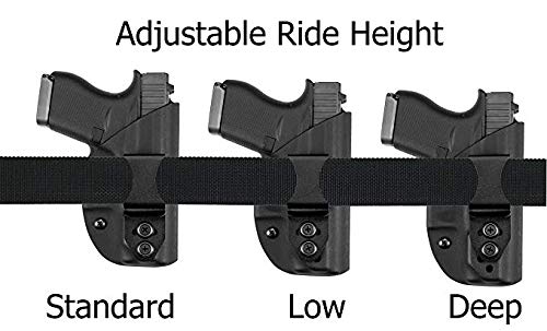 Vedder LightTuck IWB Kydex Concealed Carry Holster for Glock 19, 17, 26 | Comfortable & Adjustable Gun Holster for Everyday Carry (EDC) & Self Defense