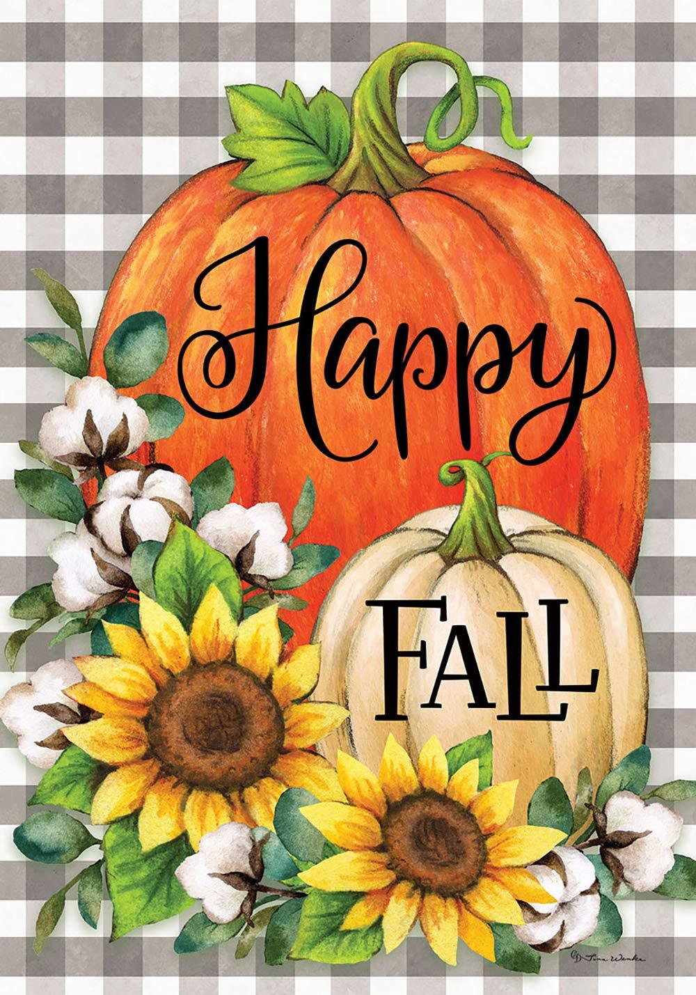 Happy Fall Garden Flag - Autumn Decor for Outdoor Yard, Porch, and Home - Perfect for Halloween, Thanksgiving, and Seasonal Decorations