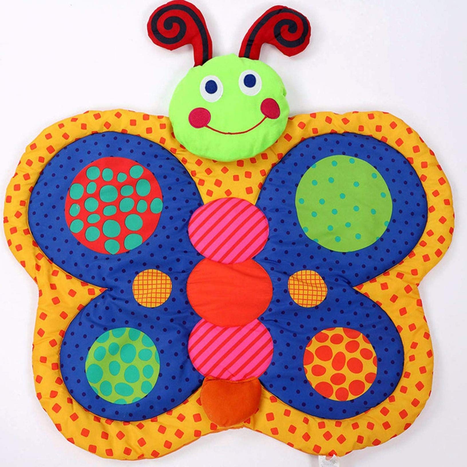 Butterfly Pattern Baby Play Mat with 8 Hanging Toys - Infant Gym Activity Center & Tummy Time Fitness Frame for 1-18 Months - Perfect for Crawling, Sensory Development & Early Learning Playtime