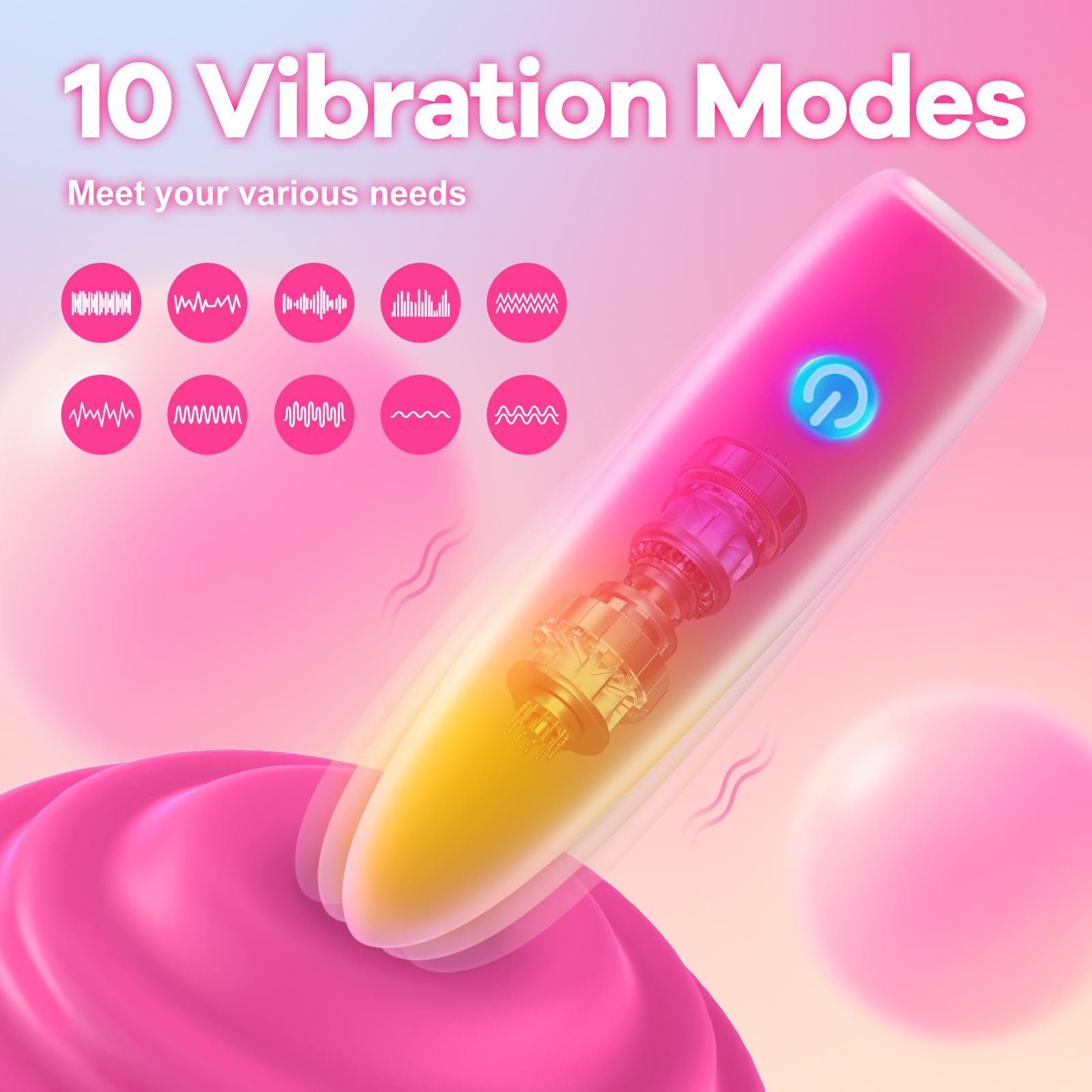 Mini Bullet Vibrator for Women - Body-Safe Silicone, Waterproof, USB Rechargeable with 10 Vibration Modes - Clit & Nipple Stimulator for Couples - Perfect for Solo Play, Foreplay & Intimate Moments
