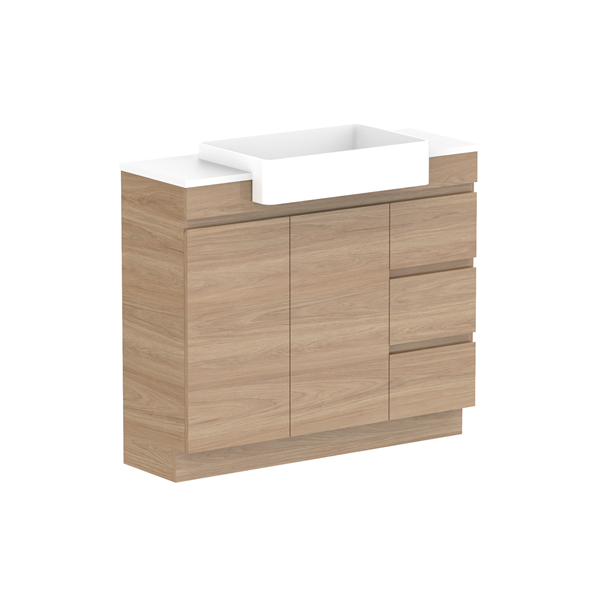 ADP Glacier Pro Semi Recessed Vanity Set with Solid Surface Top - 24