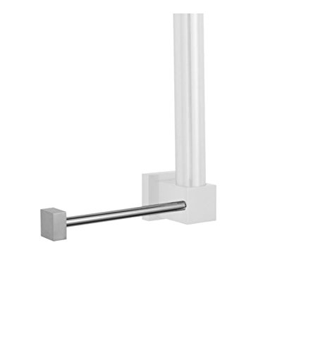 Jaclo CUTPR90-AB Cubix Vertical Grab Bar with Toilet Paper Holder in Antique Brass - ADA Compliant Bathroom Safety Rail for Seniors & Disabled, Perfect for Showers & Toilets
