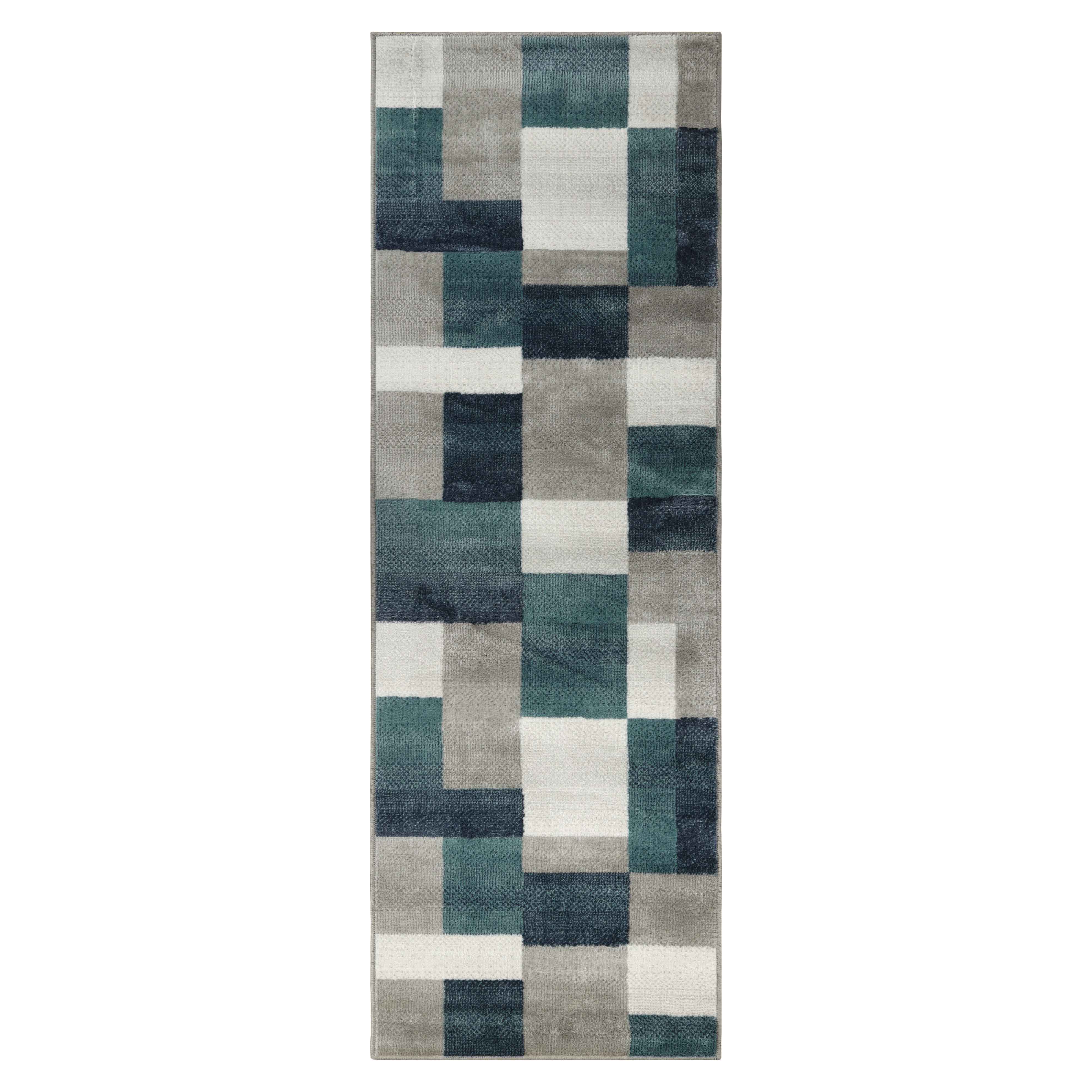 Clifton Modern Geometric Patchwork Area Rug or Runner Rug - Stylish Home Decor for Living Room, Bedroom & Office - Soft & Durable Floor Covering