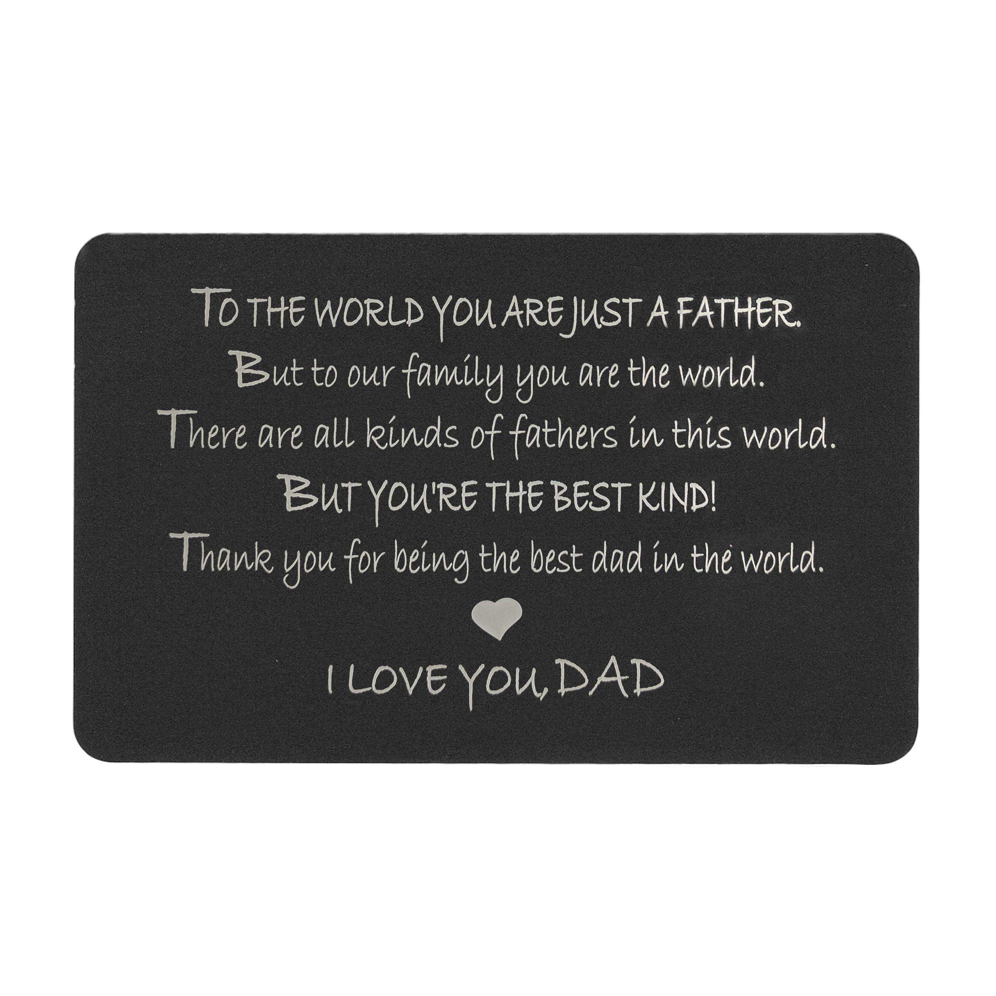 Personalized Engraved Metal Wallet Insert for Dad - Custom Photo & Love Note Card - Perfect Gift for Father's Day, Birthday & Anniversary