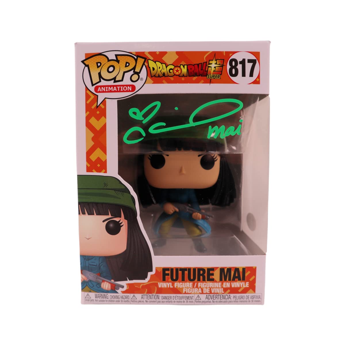 COLLEEN CLINKENBEARD Autographed Funko Pop Dragon Ball Super Future Mai Figure - JSA Certified COA | Anime Collectible, Gift for Dragon Ball Fans, Perfect for Display & Investment