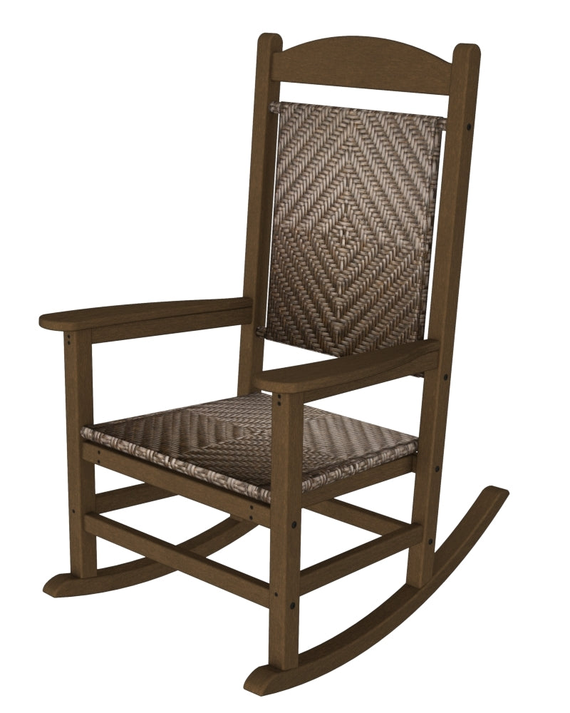 POLYWOOD Presidential Woven Rocker - All-Weather Outdoor Rocking Chair with UV Protection | Perfect for Patio, Porch, Garden & Poolside Relaxation