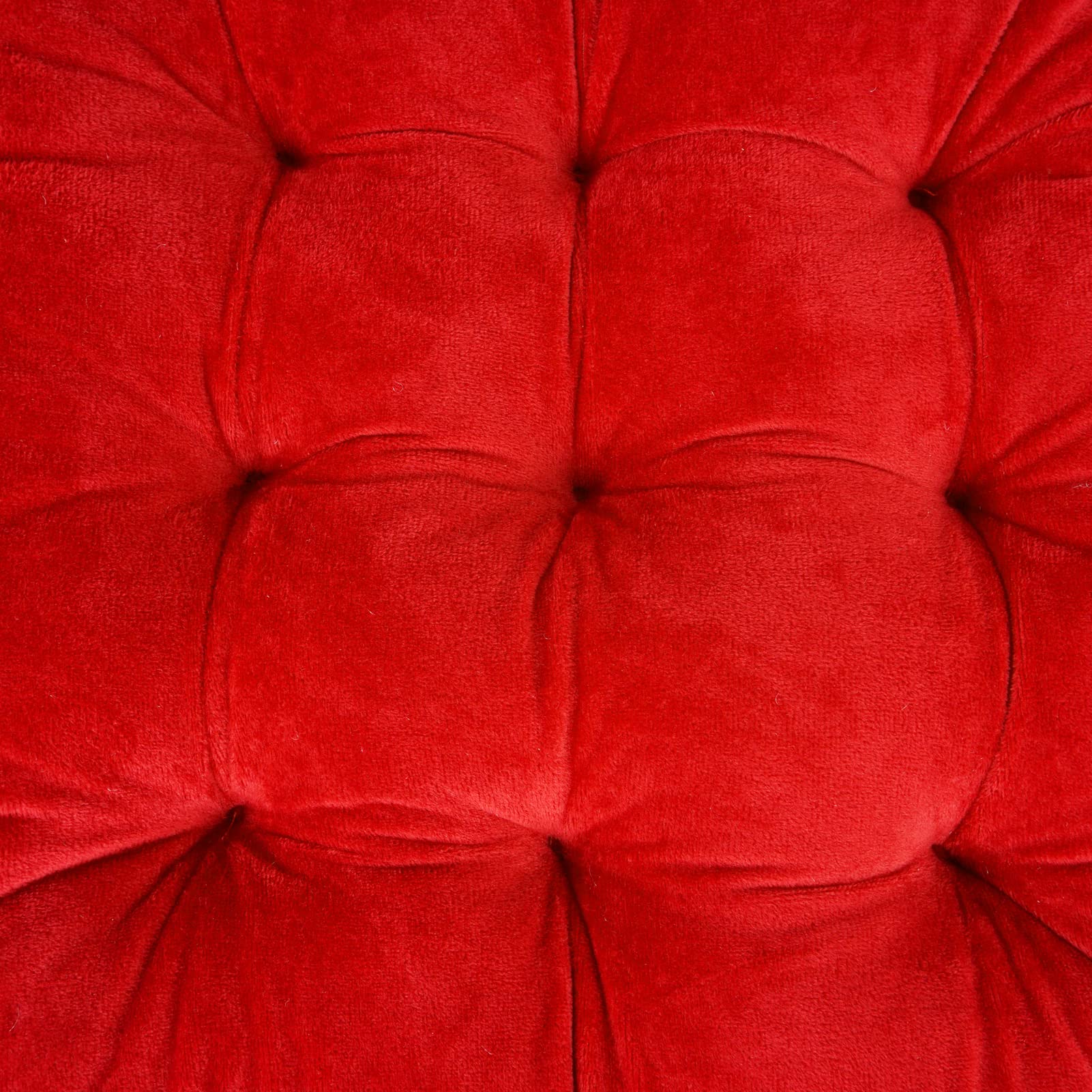 ELFJOY 4 Pack Red Velvet Dining Chair Cushions with Ties - Kitchen & Office Use