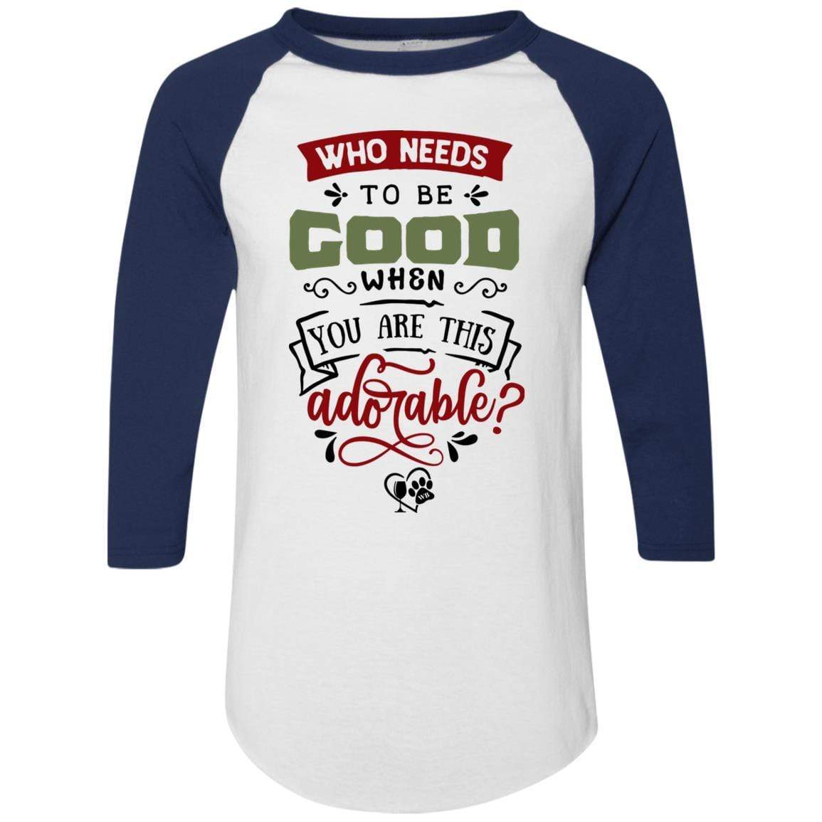 WineyBitches.Co Colorblock Raglan Jersey - Stylish Women's Baseball Tee for Casual Outings & Weekend Wear