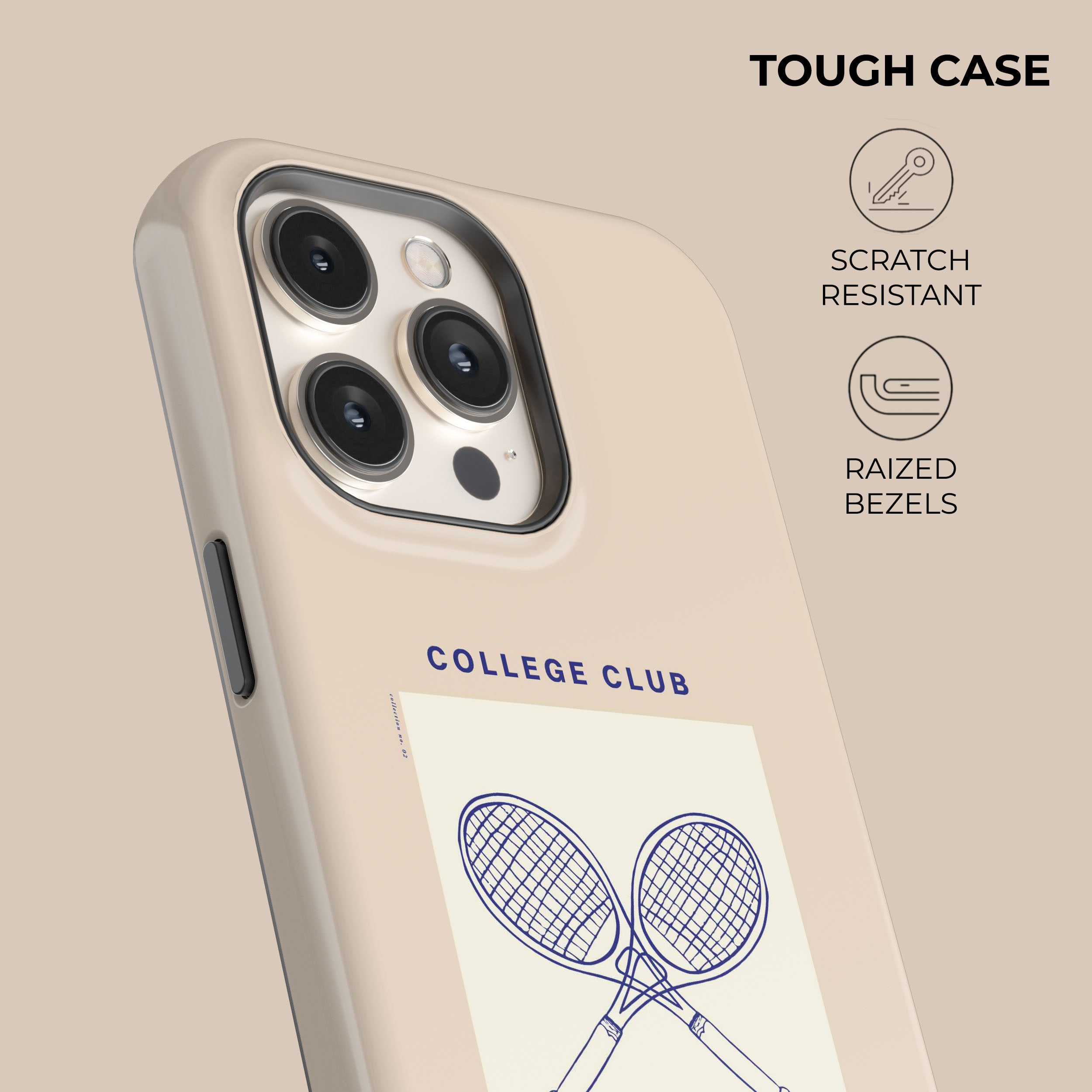 Beige Malibu Club Phone Case - Trendy Protective Cover for iPhone & Samsung - Perfect for Beach, Travel & Everyday Use