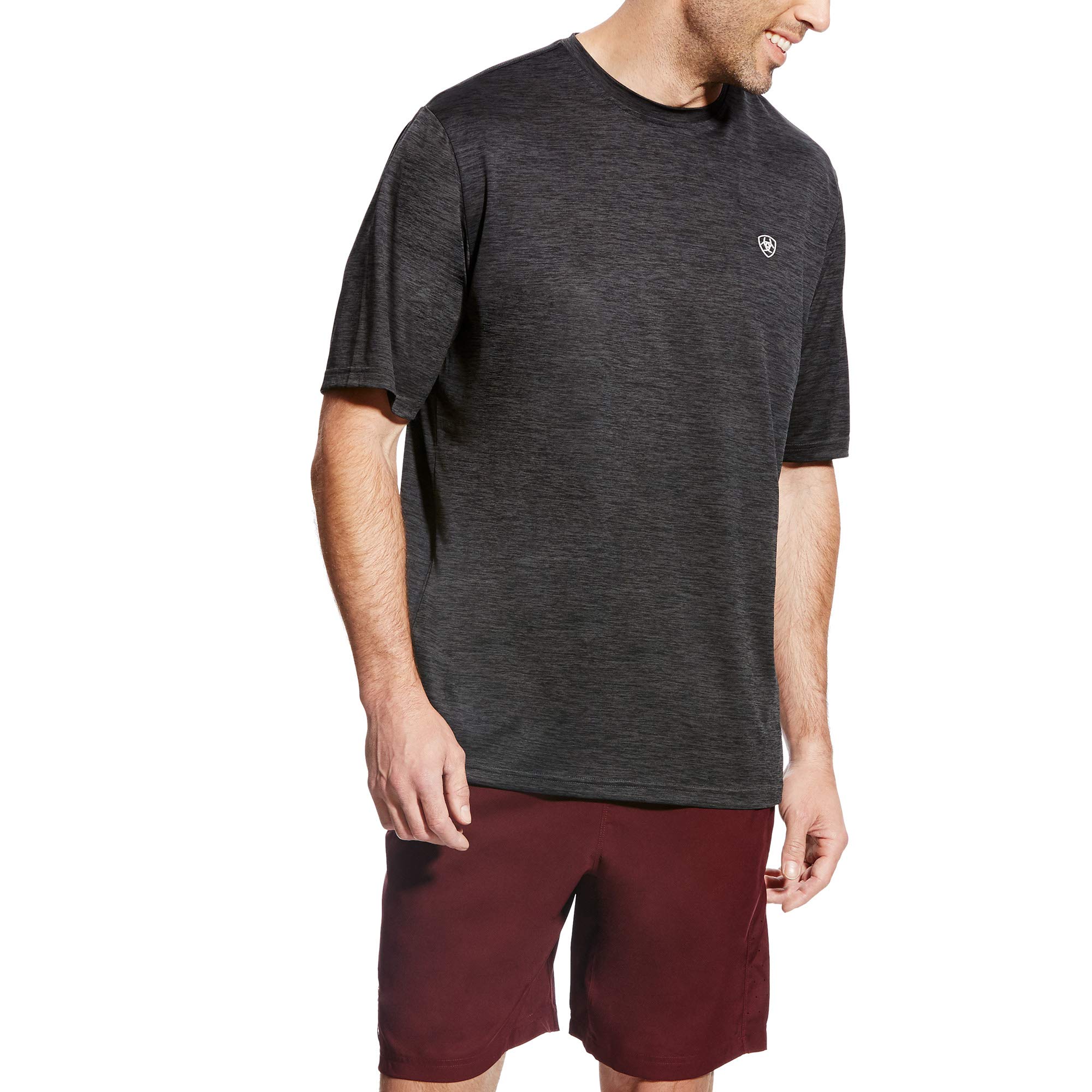 Ariat Men's Charger Basic T-Shirt - Comfortable Cotton Crew Neck Tee for Casual Wear, Work & Outdoor Activities