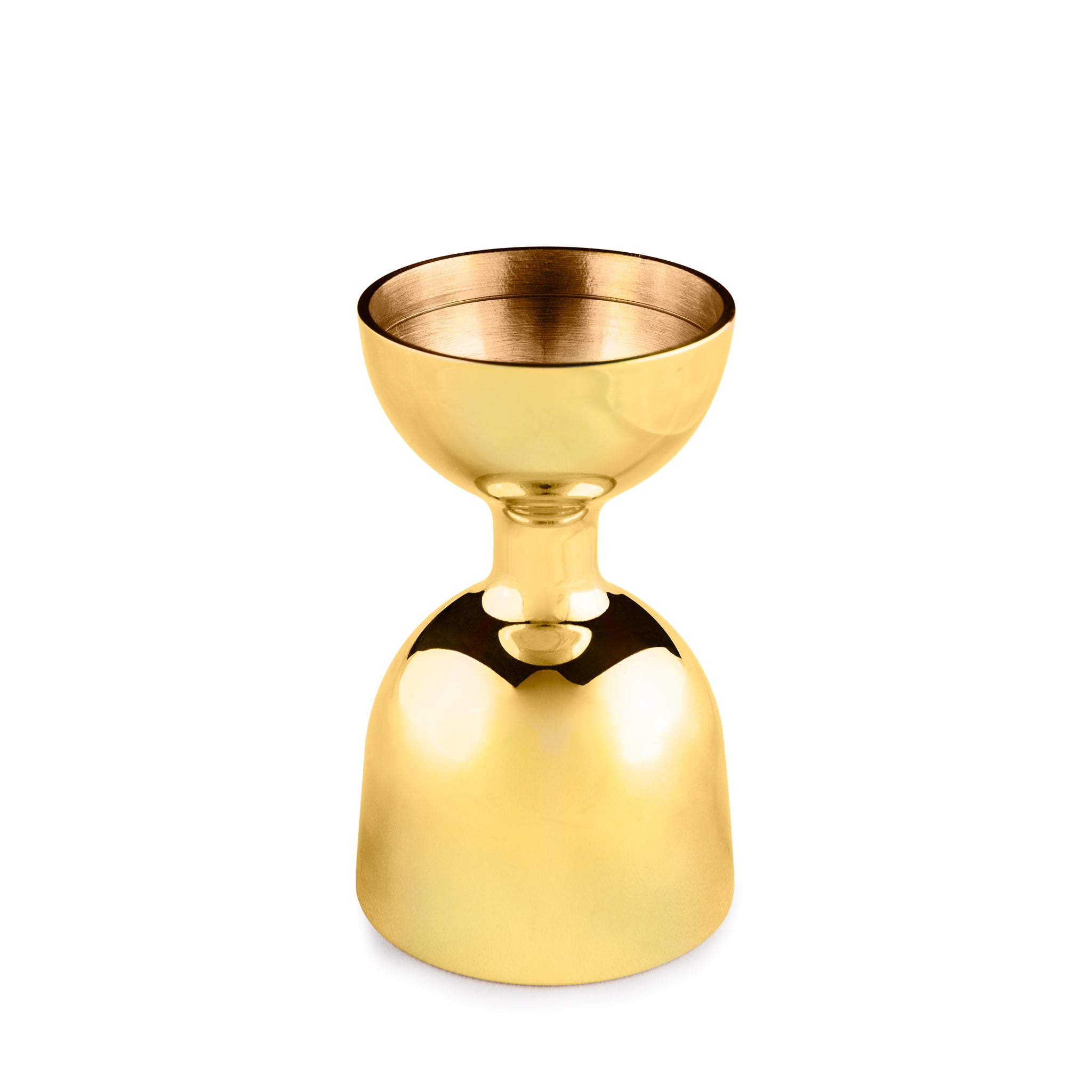 LEOPOLD® Gold Plated Jigger - 25ml & 50ml Double-Sided Measuring Cup for Cocktails, Bartending, and Home Bar Mixology