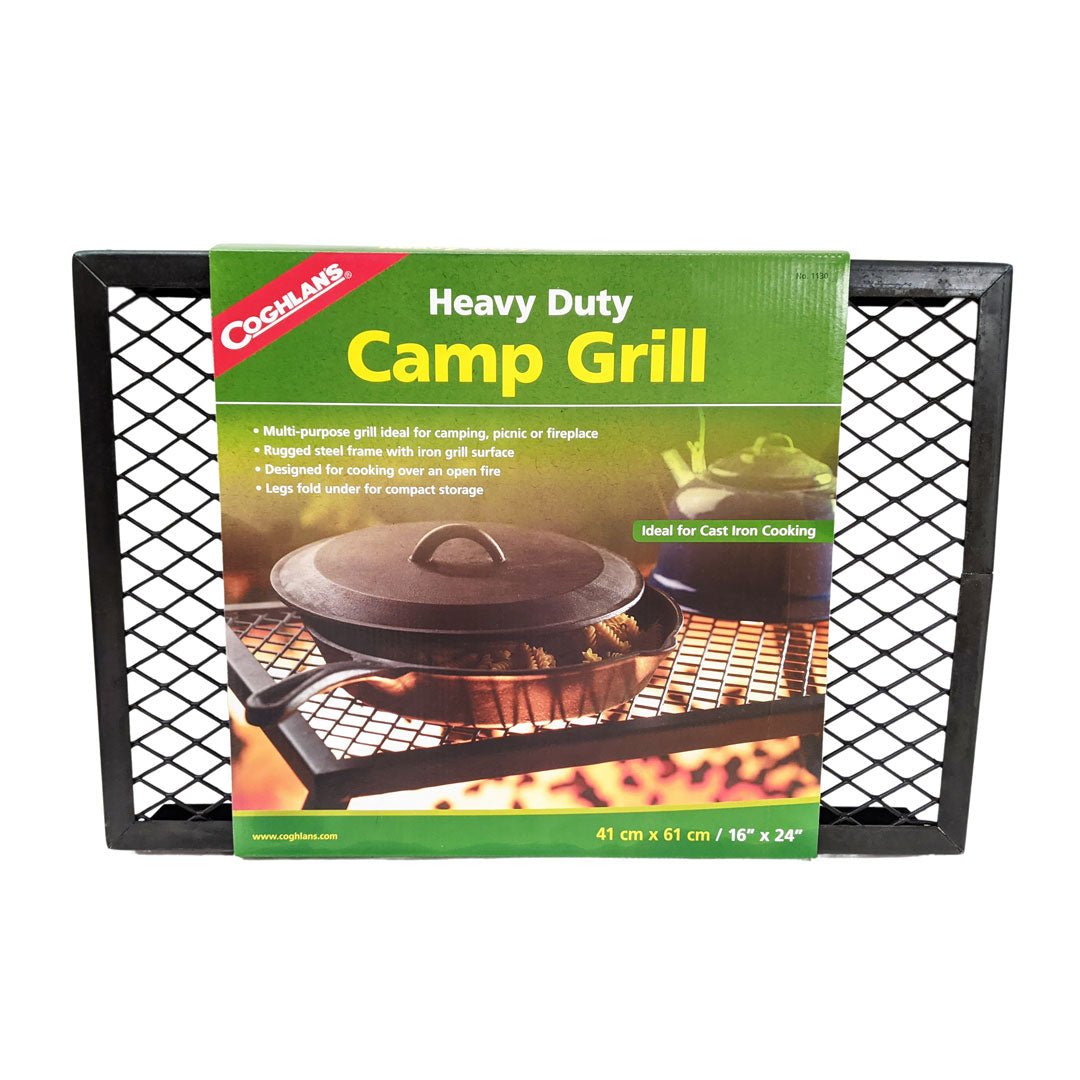 Coghlans Heavy Duty Camp Fire Grill - Portable Outdoor Cooking Grill for Camping, Backyard, Picnics & BBQ - Durable Stainless Steel Design
