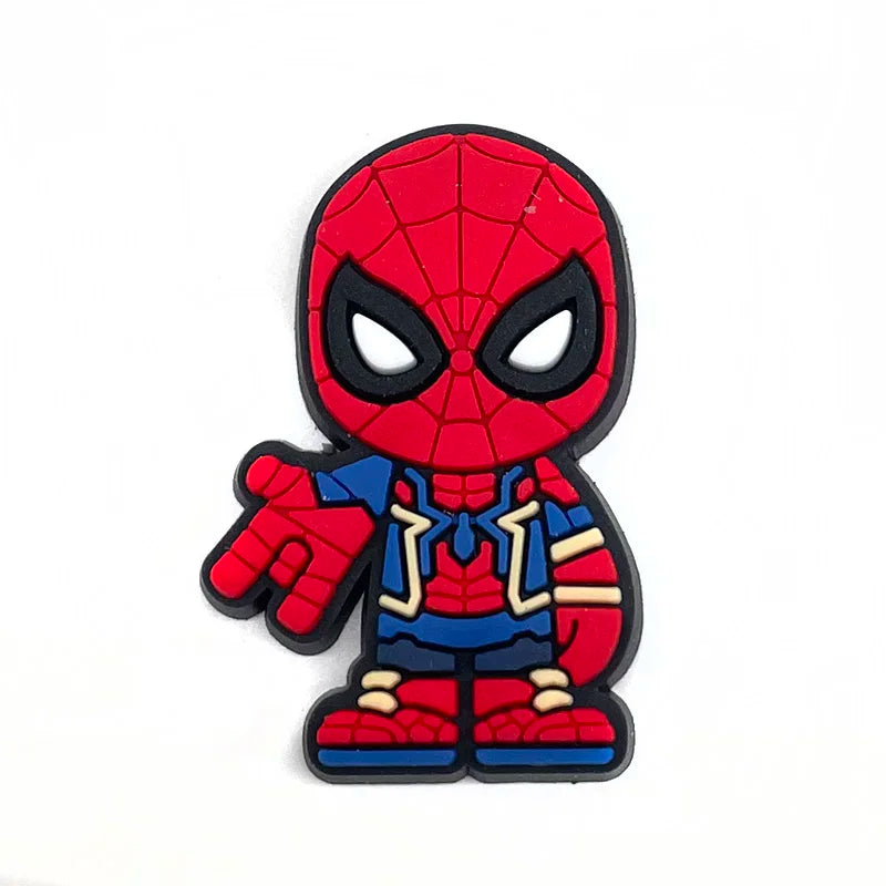 MINISO Marvel Superhero DIY Shoe Charms - Cartoon Character Accessories for Sandals & Clogs - Decorative Pins for Kids Gifts & Garden Fashion Accessories (Perfect for Birthday Presents & Cosplay Outfits)