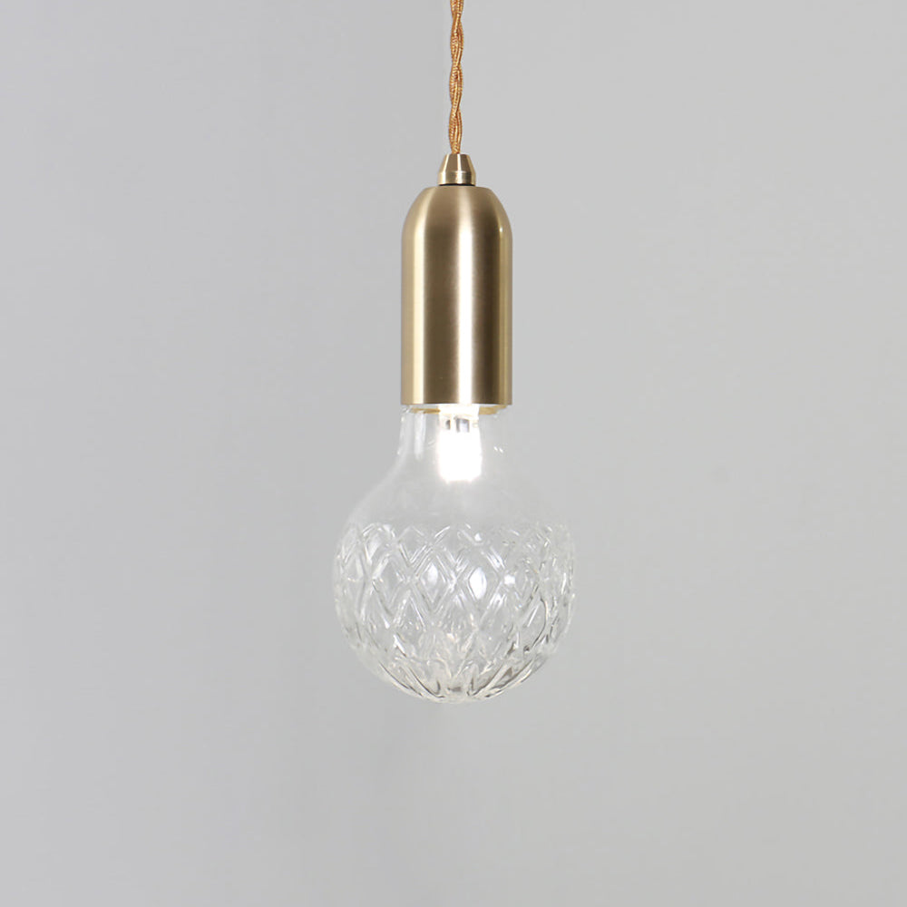 Crystal Bulb Pendant Light - Elegant Glass Ceiling Lighting Fixture for Dining Room, Kitchen Island & Bedroom Decor