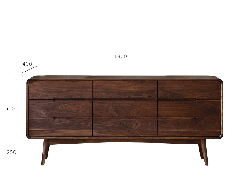 ANGELINA CONRAD 6-Drawer Dresser - Scandinavian Style Solid Wood Chest of Drawers for Bedroom & Living Room Storage | Nordic Modern Furniture for Home Organization