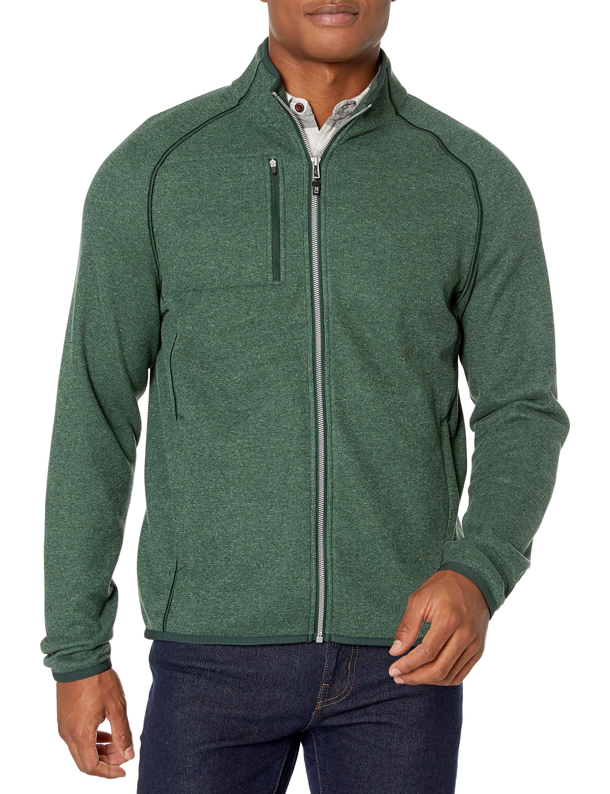 Cutter & Buck Men's Big & Tall Full Zip Jacket - Water-Resistant Lightweight Windbreaker for Outdoor Activities & Casual Wear