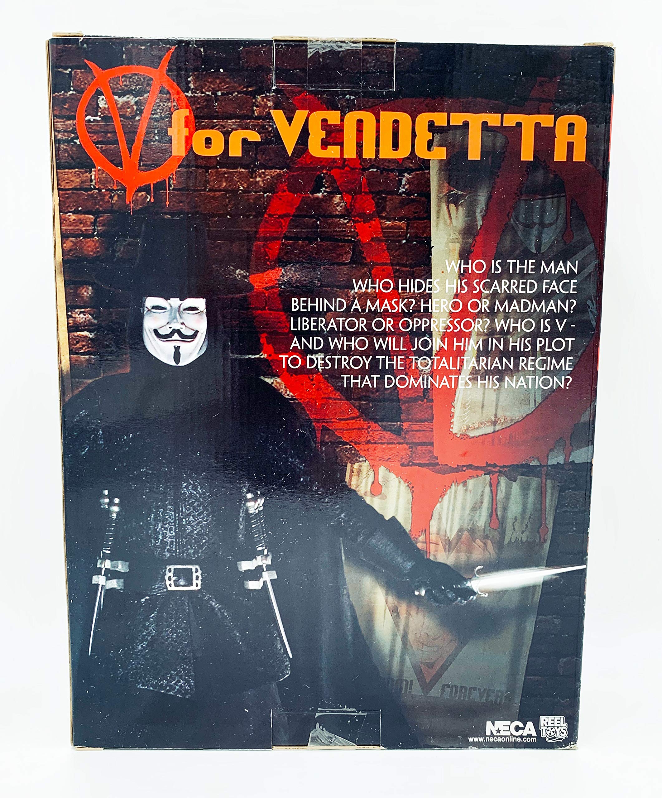 NECA V for Vendetta 12-Inch Collectible Action Figure with Sound Effects - Perfect for Movie Fans, Collectors & Cosplay Enthusiasts