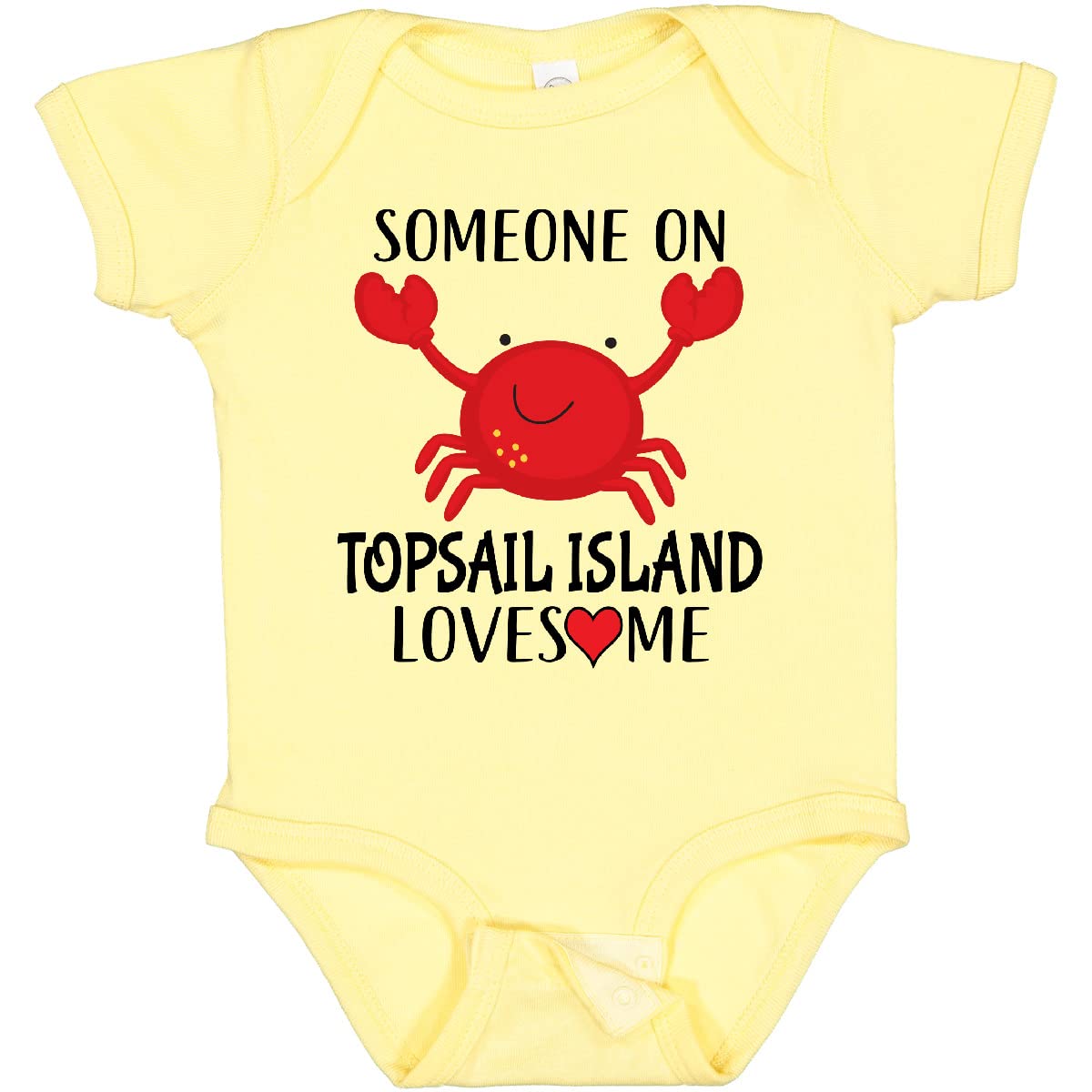 Inktastic Someone on Topsail Island Loves Me Baby Bodysuit - Cute Infant Onesie for Beach Vacations & Family Outings