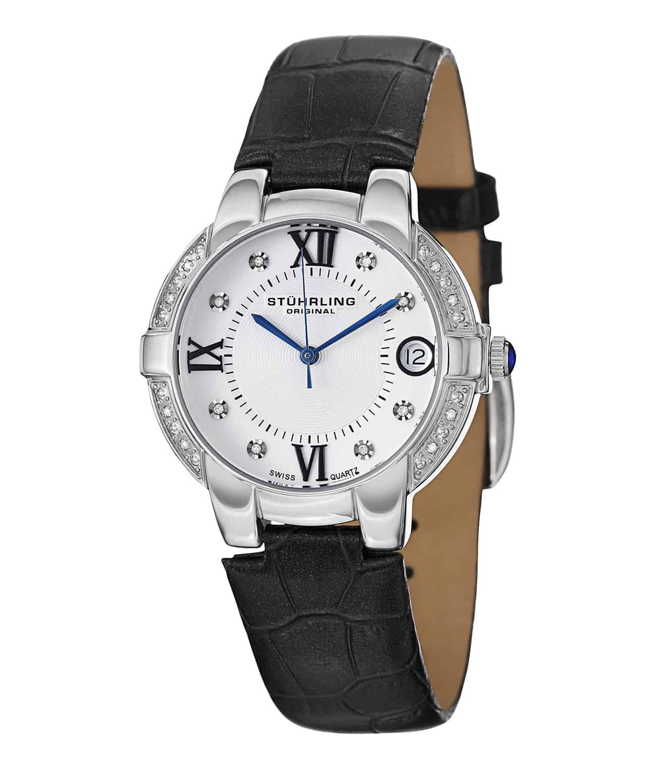 White Dial / Gold Case / Light Brown Leather Strap Yellow Gold Layered Tang Buckle