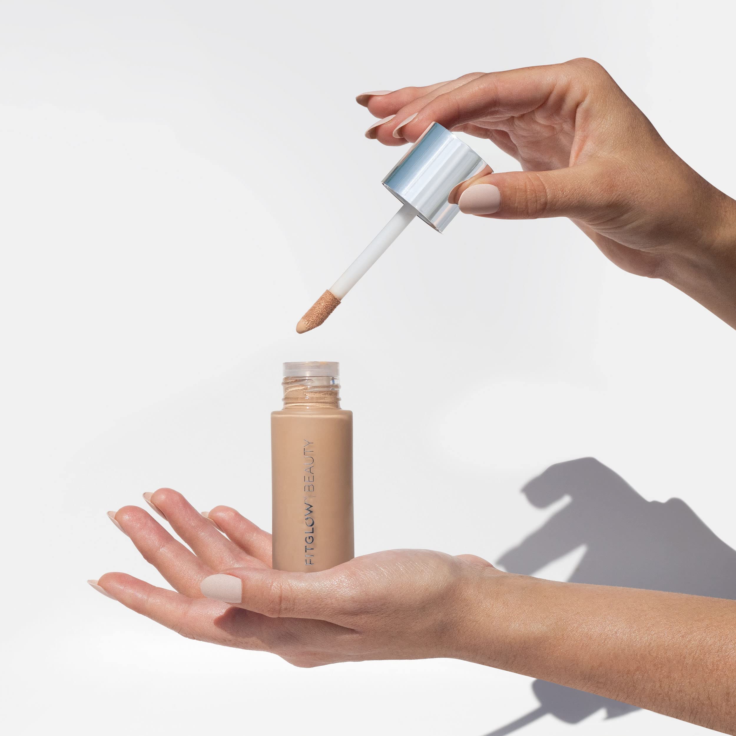 Fitglow Beauty Vegan Natural Foundation with Photo-Filtering Effect - F5.7 Deep Warm Golden Undertones | Cruelty-Free Clean Makeup for Flawless Coverage | Perfect for Daily Wear & Professional Photography