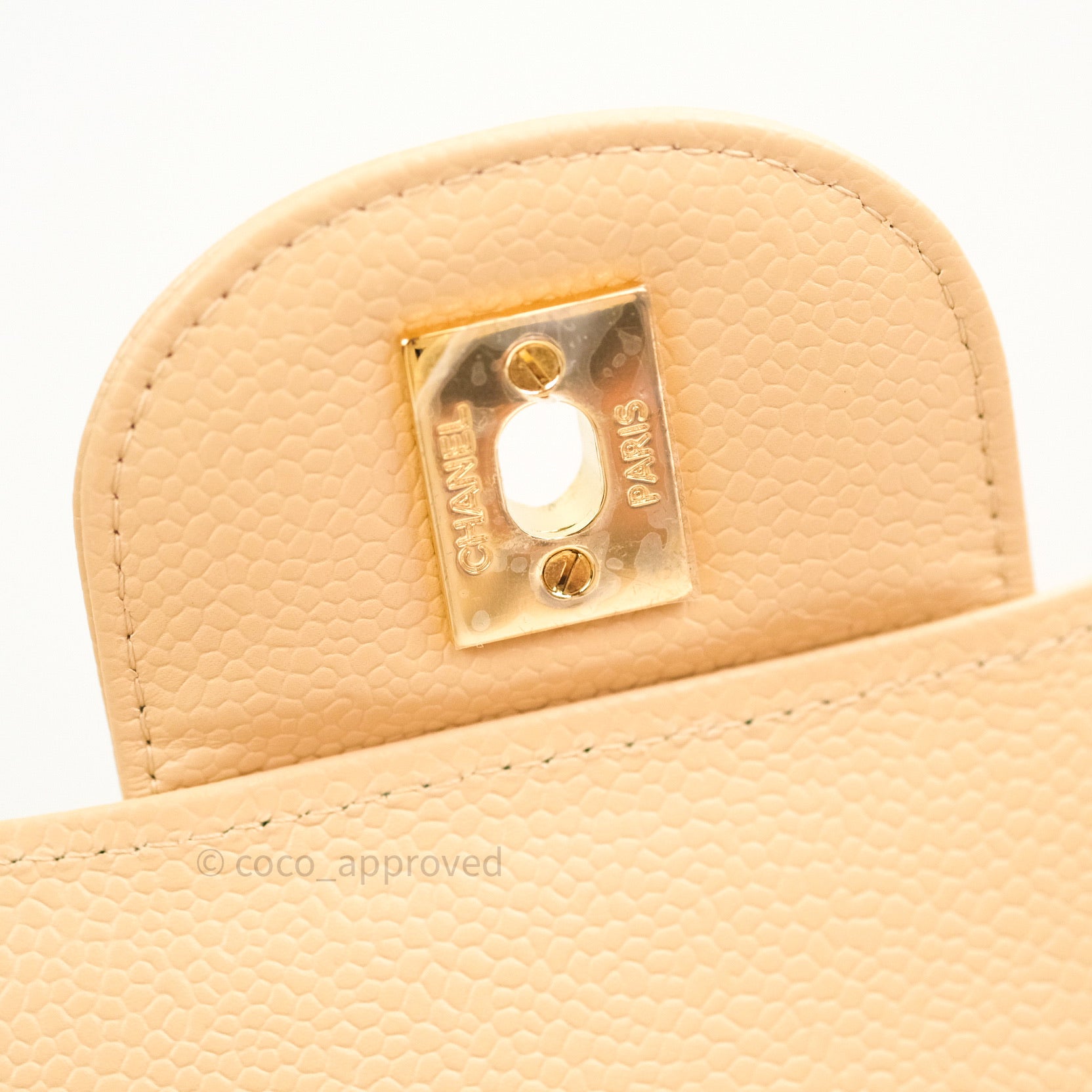 Chanel Classic Jumbo Double Flap Bag Beige Caviar Leather with Gold Hardware - Luxury Designer Handbag for Women, Perfect for Parties & Special Occasions