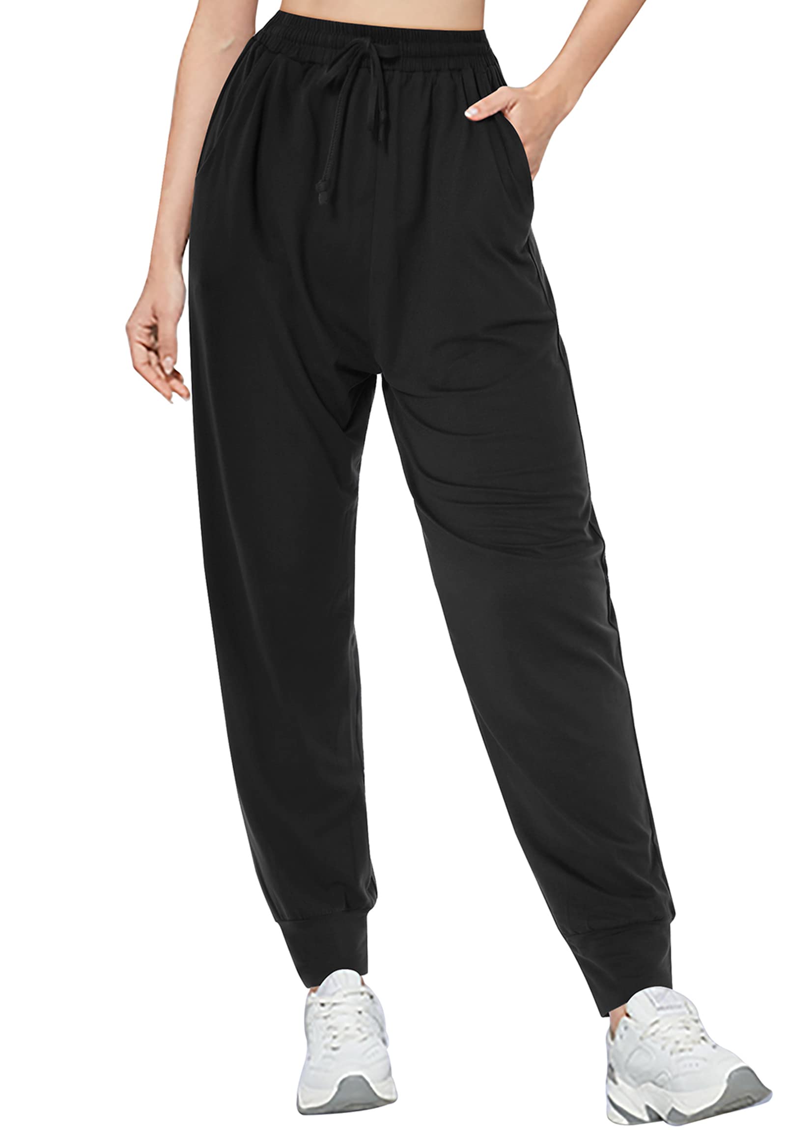 Envlon Women's High Waisted Yoga Sweatpants - Comfortable Workout Joggers with Drawstring & Pockets for Lounge, Running, Gym & Casual Wear