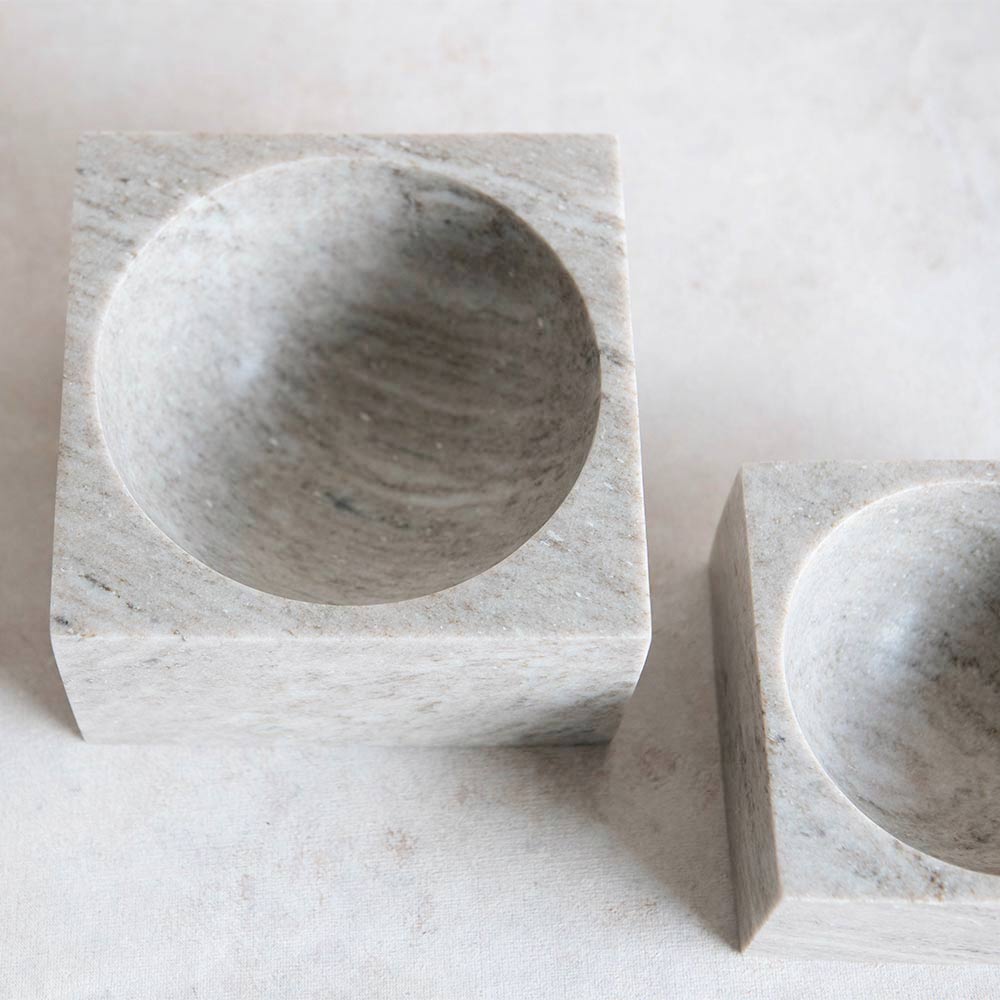 Modern Marble Bowl - Elegant Home Decor for Dining, Kitchen & Centerpiece Display | Perfect for Fruit, Salad & Decorative Serving